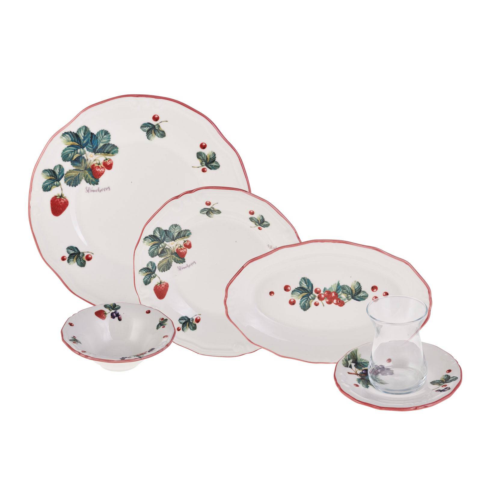 Karaca Very Berry 26 Pieces  Set For 6 People 153.03.08.0255 -  Dinnerware Sets - ebarza Furniture UAE | Shop Modern Furniture in Abu Dhabi & Dubai - مفروشات ايبازرا في الامارات | تسوق اثاث عصري وديكورات مميزة في دبي وابوظبي