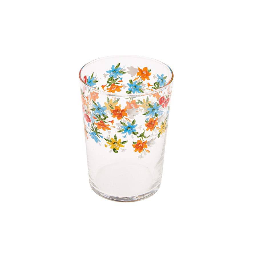 Karaca X Frida Kahlo Fleur Soft Drink Glass 153.03.08.1503 -  Drinkware | كاراجا اكس فريدا كاهلو فلور زجاج مشروب غازي - ebarza Furniture UAE | Shop Modern Furniture in Abu Dhabi & Dubai - مفروشات ايبازرا في الامارات | تسوق اثاث عصري وديكورات مميزة في دبي وابوظبي