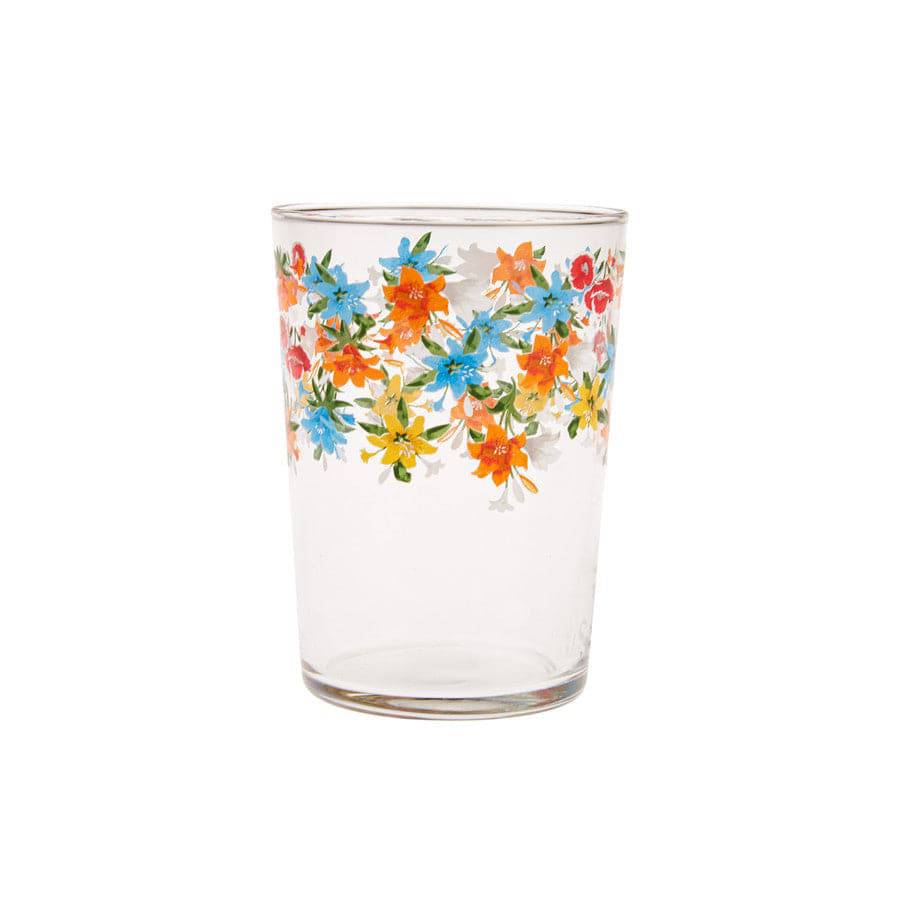 Karaca X Frida Kahlo Fleur Soft Drink Glass 153.03.08.1503 -  Drinkware | كاراجا اكس فريدا كاهلو فلور زجاج مشروب غازي - ebarza Furniture UAE | Shop Modern Furniture in Abu Dhabi & Dubai - مفروشات ايبازرا في الامارات | تسوق اثاث عصري وديكورات مميزة في دبي وابوظبي