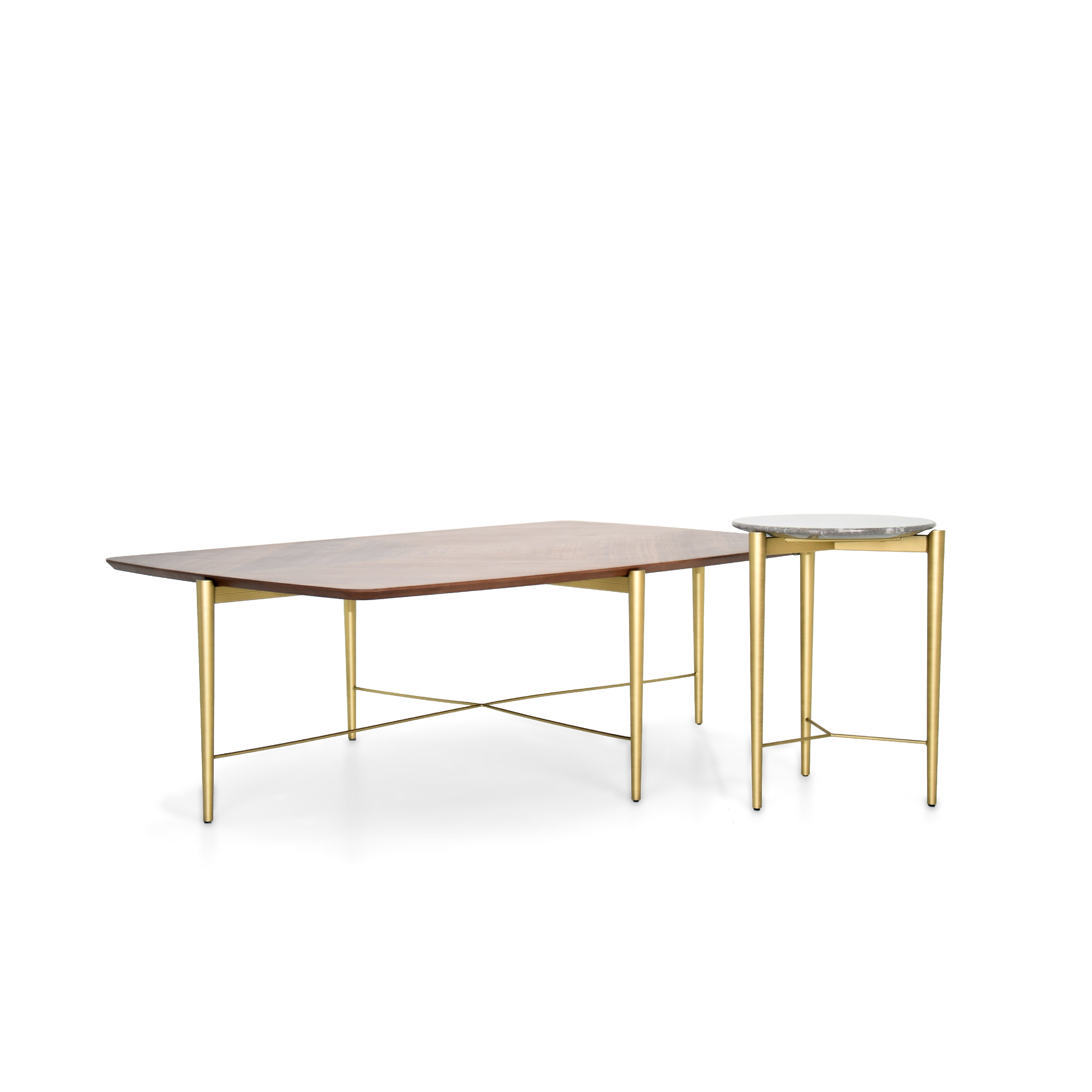 Kito Center Table With Wood Top Ktoct-055 -  Coffee Tables | طاولة وسط كيتو بسطح خشبي - ebarza Furniture UAE | Shop Modern Furniture in Abu Dhabi & Dubai - مفروشات ايبازرا في الامارات | تسوق اثاث عصري وديكورات مميزة في دبي وابوظبي