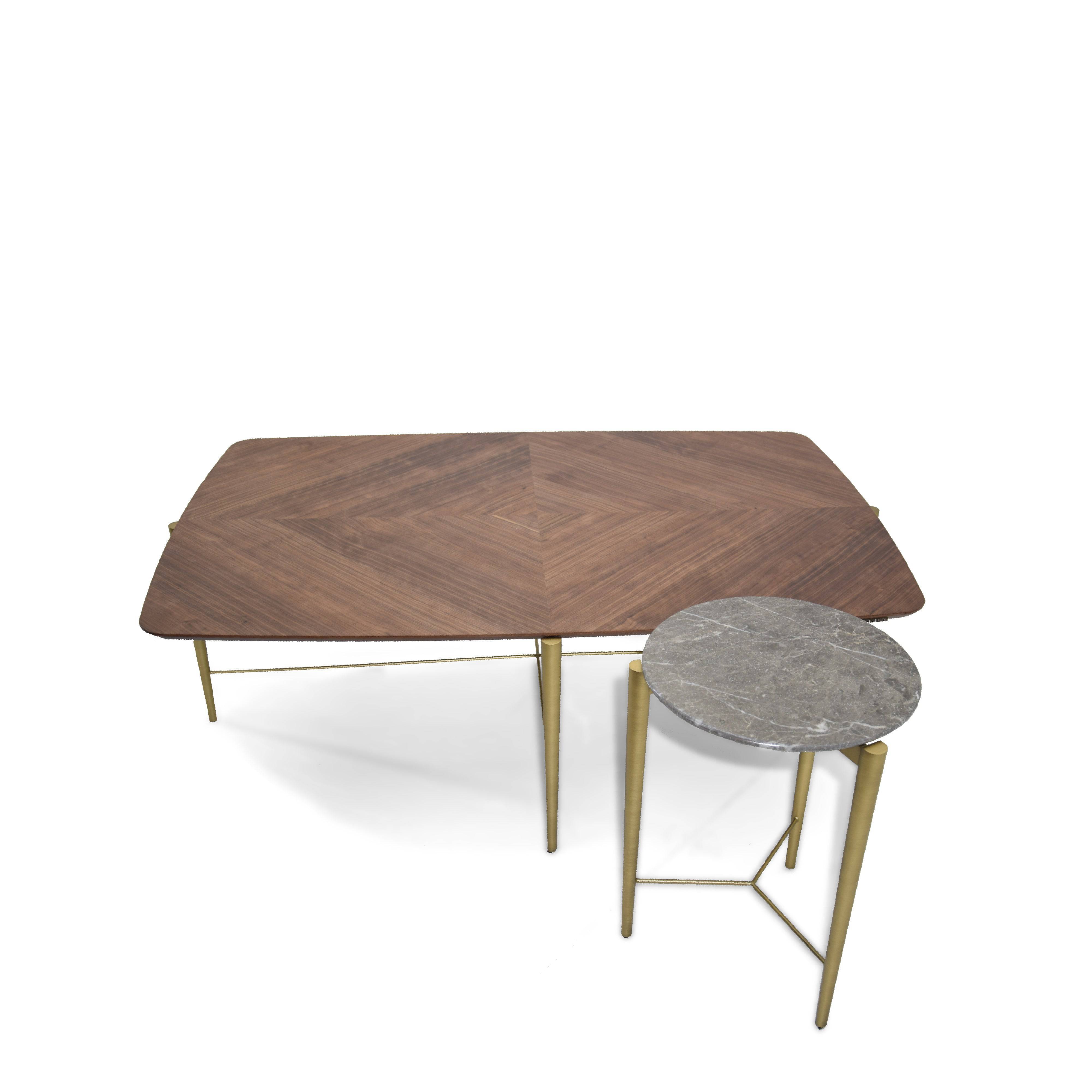 Kito Center Table With Wood Top Ktoct-055 -  Coffee Tables | طاولة وسط كيتو بسطح خشبي - ebarza Furniture UAE | Shop Modern Furniture in Abu Dhabi & Dubai - مفروشات ايبازرا في الامارات | تسوق اثاث عصري وديكورات مميزة في دبي وابوظبي