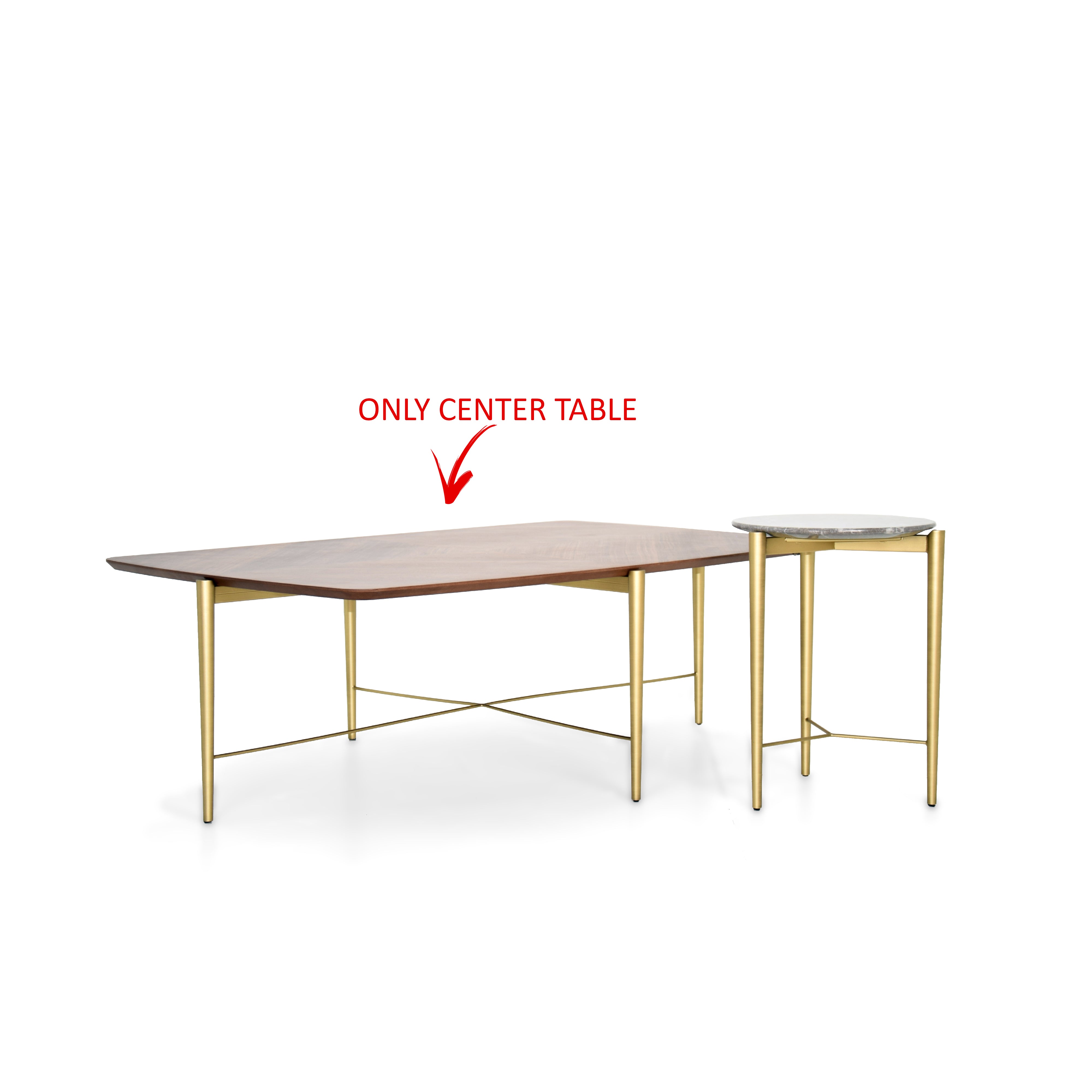 Kito Center Table With Wood Top Ktoct-055 -  Coffee Tables | طاولة وسط كيتو بسطح خشبي - ebarza Furniture UAE | Shop Modern Furniture in Abu Dhabi & Dubai - مفروشات ايبازرا في الامارات | تسوق اثاث عصري وديكورات مميزة في دبي وابوظبي