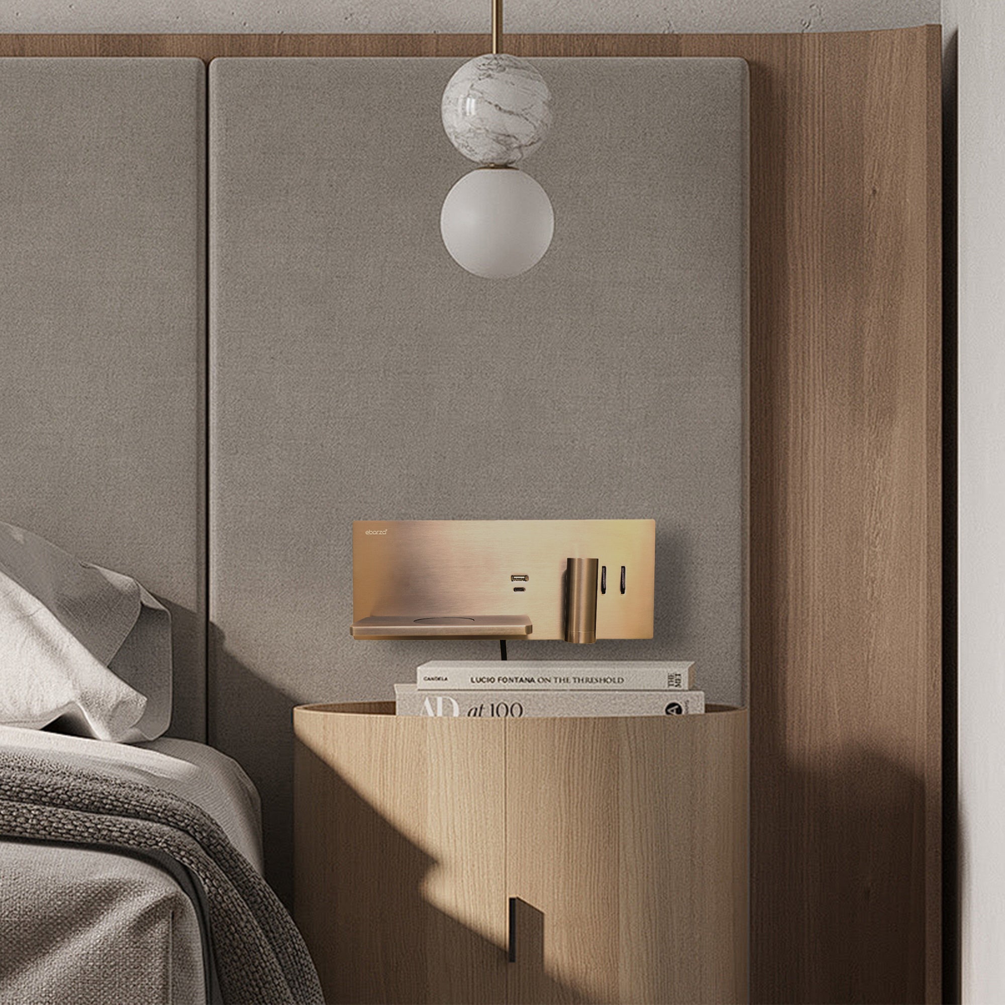 Kross Hotel Style Headboard/ Wall Reading Lamp Kross-WL(UA)-23BR -  Wall Lamps - ebarza Furniture UAE | Shop Modern Furniture in Abu Dhabi & Dubai - مفروشات ايبازرا في الامارات | تسوق اثاث عصري وديكورات مميزة في دبي وابوظبي