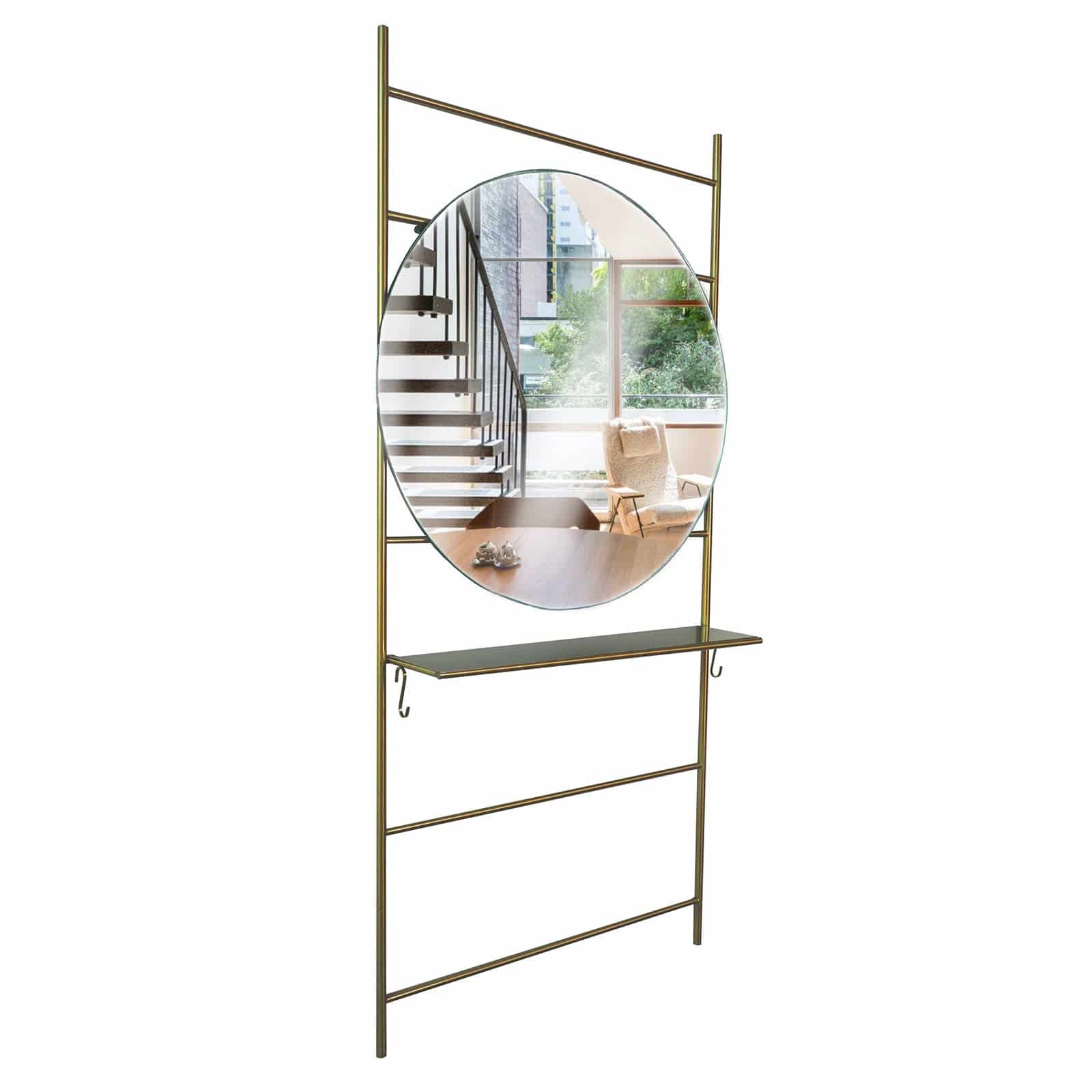 Ladder Mid Century Mirror Oa-8009 -  Mirrors - ebarza Furniture UAE | Shop Modern Furniture in Abu Dhabi & Dubai - مفروشات ايبازرا في الامارات | تسوق اثاث عصري وديكورات مميزة في دبي وابوظبي