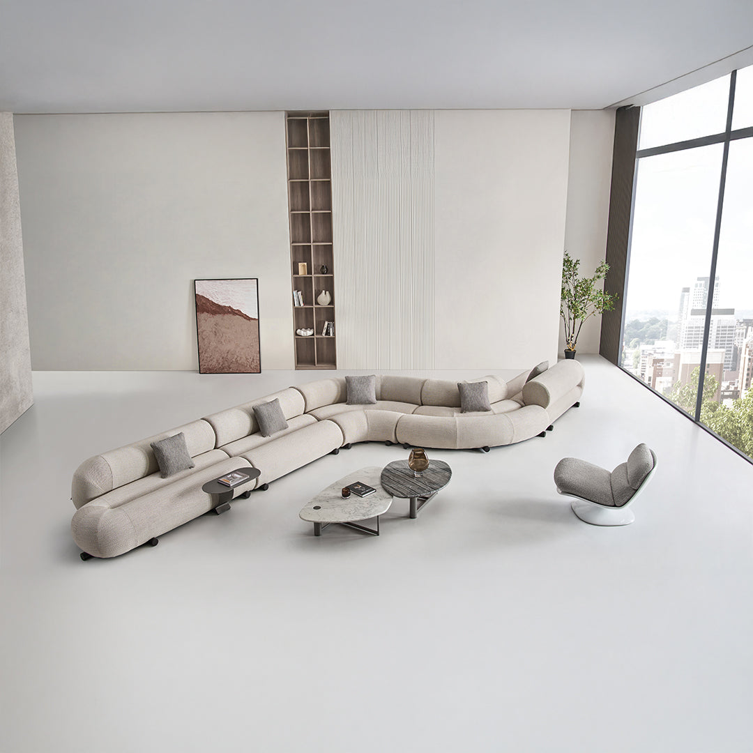 Laisi 2-Seater Mirroring Module With 2/3 Back(Left side) - SF238-F -  Sofas - ebarza Furniture UAE | Shop Modern Furniture in Abu Dhabi & Dubai - مفروشات ايبازرا في الامارات | تسوق اثاث عصري وديكورات مميزة في دبي وابوظبي