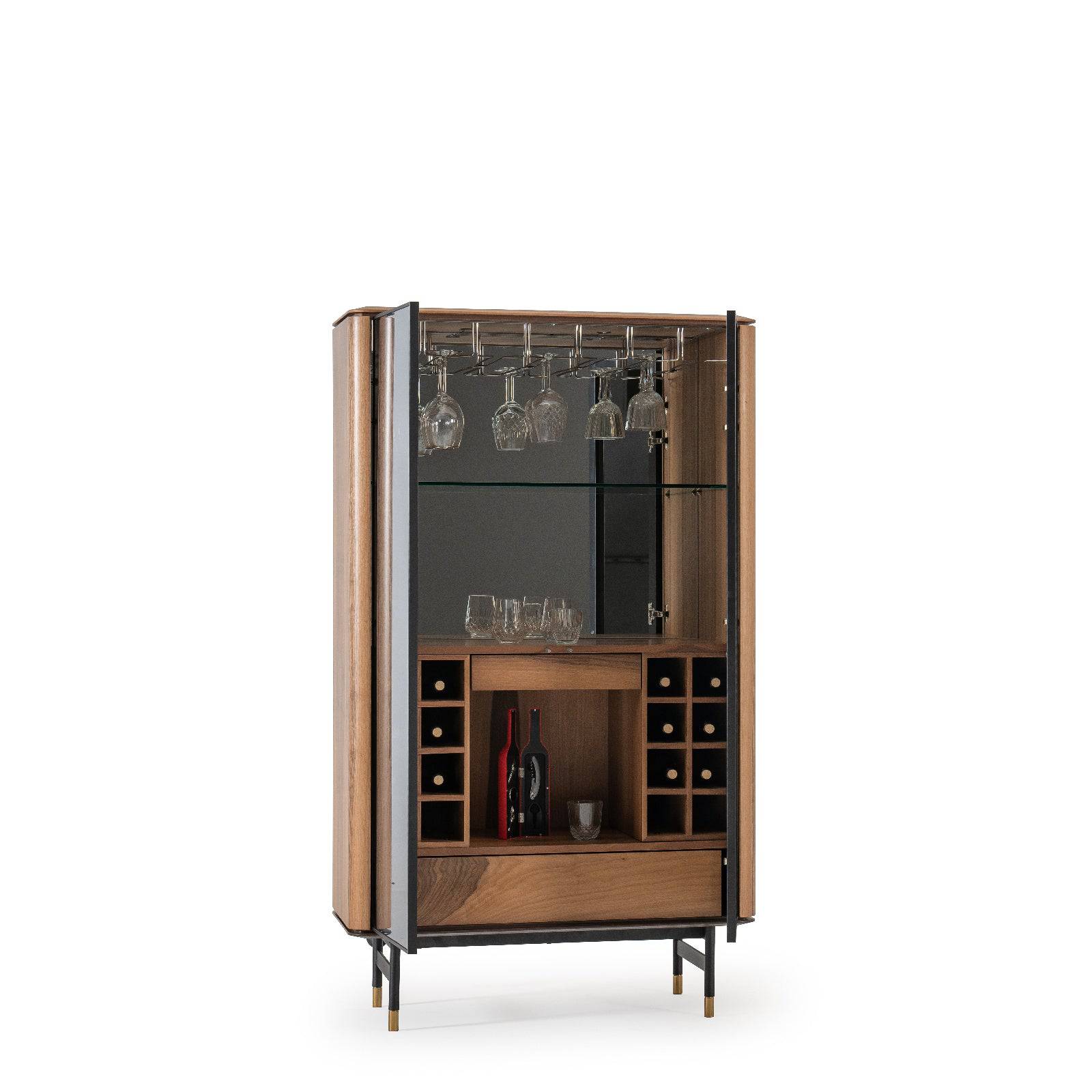 Layla Cabinet/ Showcase With Glass Door Layla-Shcs -  Cabinets | خزانة / عرض ليلى بباب زجاجي - ebarza Furniture UAE | Shop Modern Furniture in Abu Dhabi & Dubai - مفروشات ايبازرا في الامارات | تسوق اثاث عصري وديكورات مميزة في دبي وابوظبي