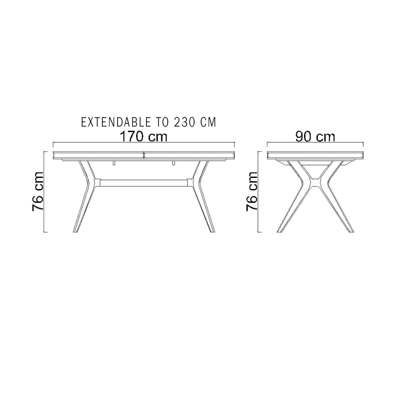 Lema Extendable Dining Table  Lema006-Tableonly -  Dining Tables | طاولة طعام قابلة للتمديد من ليما - ebarza Furniture UAE | Shop Modern Furniture in Abu Dhabi & Dubai - مفروشات ايبازرا في الامارات | تسوق اثاث عصري وديكورات مميزة في دبي وابوظبي