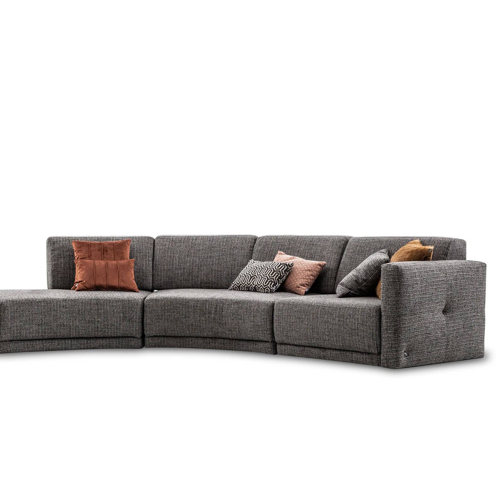 Lemans Double  Curved Module  Lemans-Double-Grey -  Sofas | قطعة واحدة من اريكة ليمانس - ebarza Furniture UAE | Shop Modern Furniture in Abu Dhabi & Dubai - مفروشات ايبازرا في الامارات | تسوق اثاث عصري وديكورات مميزة في دبي وابوظبي