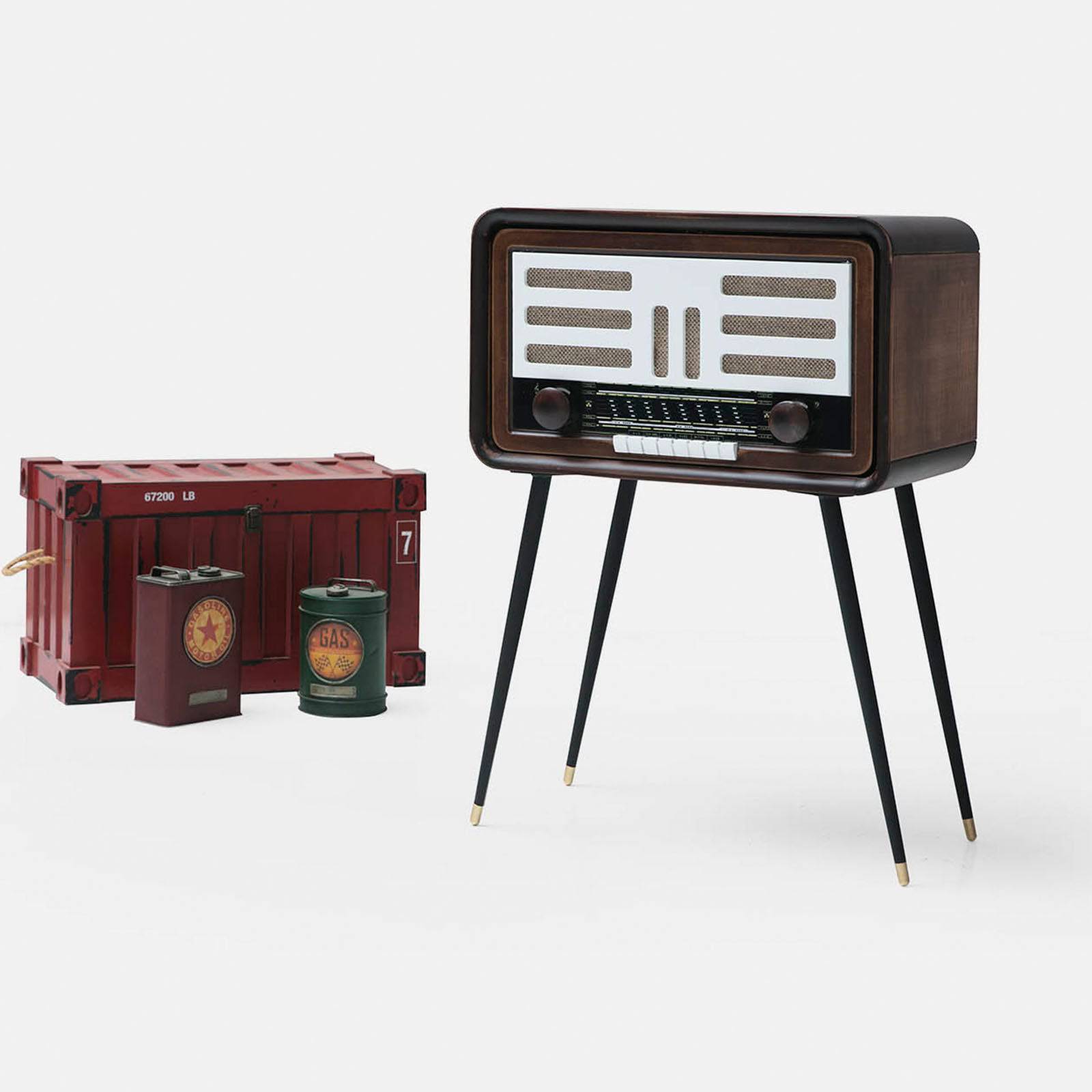 Leo Vintage Radio Style Table  Leo001 -  Side Tables - ebarza Furniture UAE | Shop Modern Furniture in Abu Dhabi & Dubai - مفروشات ايبازرا في الامارات | تسوق اثاث عصري وديكورات مميزة في دبي وابوظبي