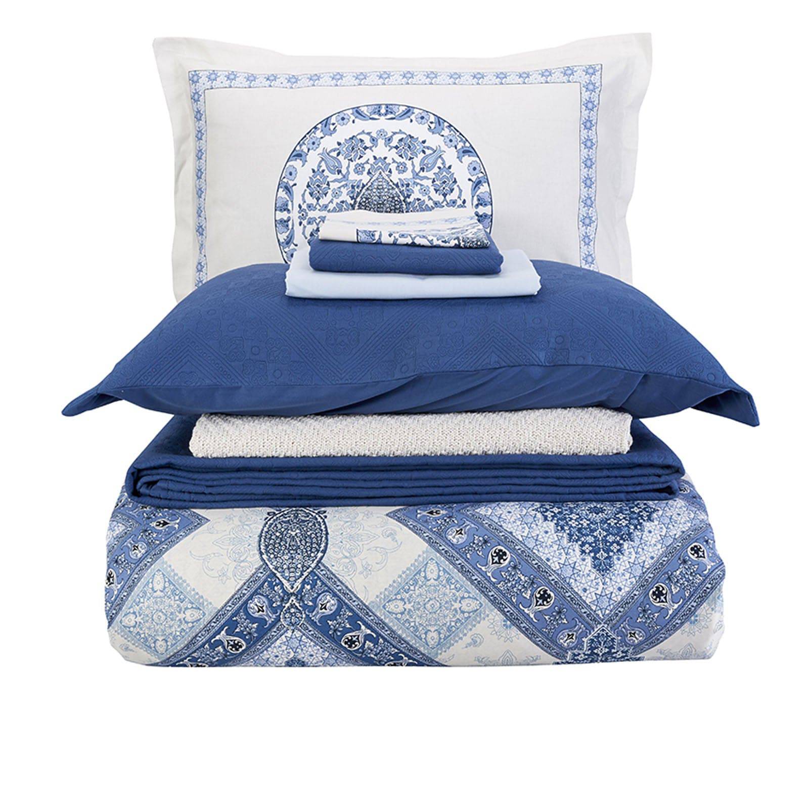 Levni Blue Double Rnf 8 Piece Winter( Levni Mavi) Set 200.15.01.0116 -  Bedding - ebarza Furniture UAE | Shop Modern Furniture in Abu Dhabi & Dubai - مفروشات ايبازرا في الامارات | تسوق اثاث عصري وديكورات مميزة في دبي وابوظبي