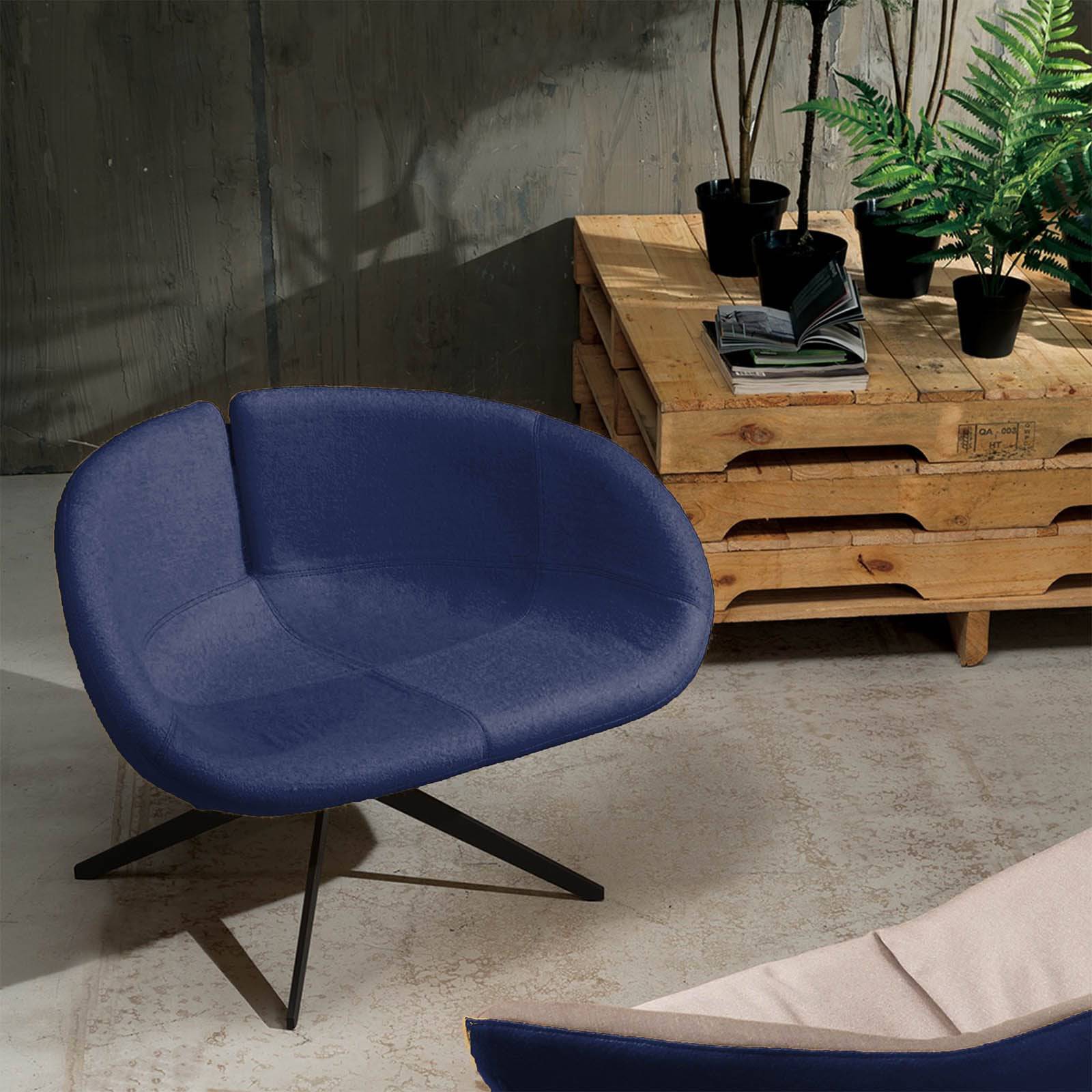 Lille Lounge Chair Lc012-1-Db -  Lounge Chairs - ebarza Furniture UAE | Shop Modern Furniture in Abu Dhabi & Dubai - مفروشات ايبازرا في الامارات | تسوق اثاث عصري وديكورات مميزة في دبي وابوظبي