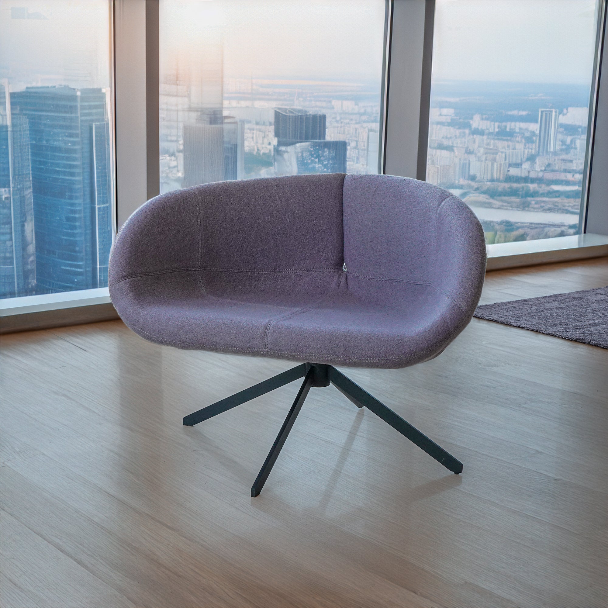 Lille Lounge Chair Lc012-1-P -  Lounge Chairs - ebarza Furniture UAE | Shop Modern Furniture in Abu Dhabi & Dubai - مفروشات ايبازرا في الامارات | تسوق اثاث عصري وديكورات مميزة في دبي وابوظبي