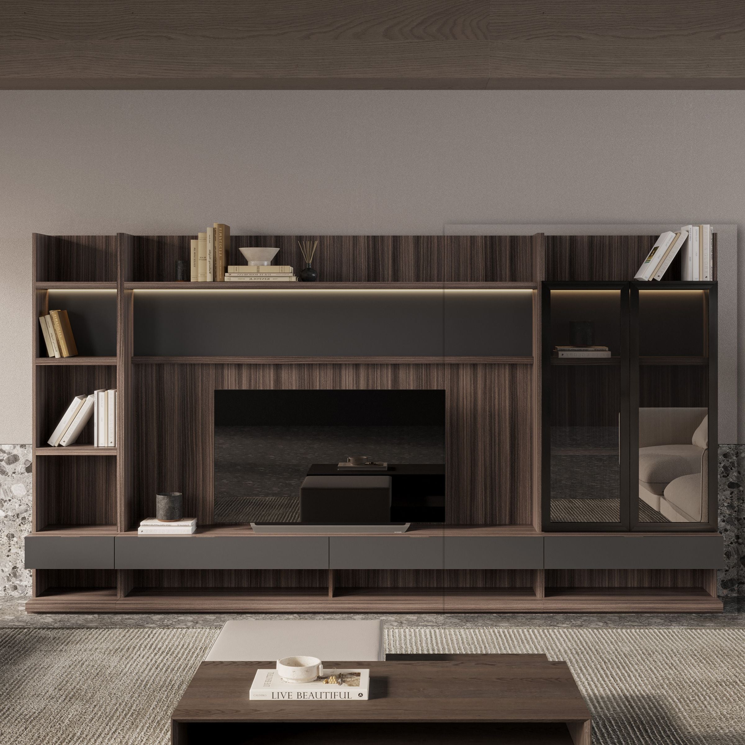 Pre-order 25 Days Delivery Lipa Glass Door Block Module - Modular TV / Wall Unit YOLIPA-GDB -  Bookcases - ebarza Furniture UAE | Shop Modern Furniture in Abu Dhabi & Dubai - مفروشات ايبازرا في الامارات | تسوق اثاث عصري وديكورات مميزة في دبي وابوظبي