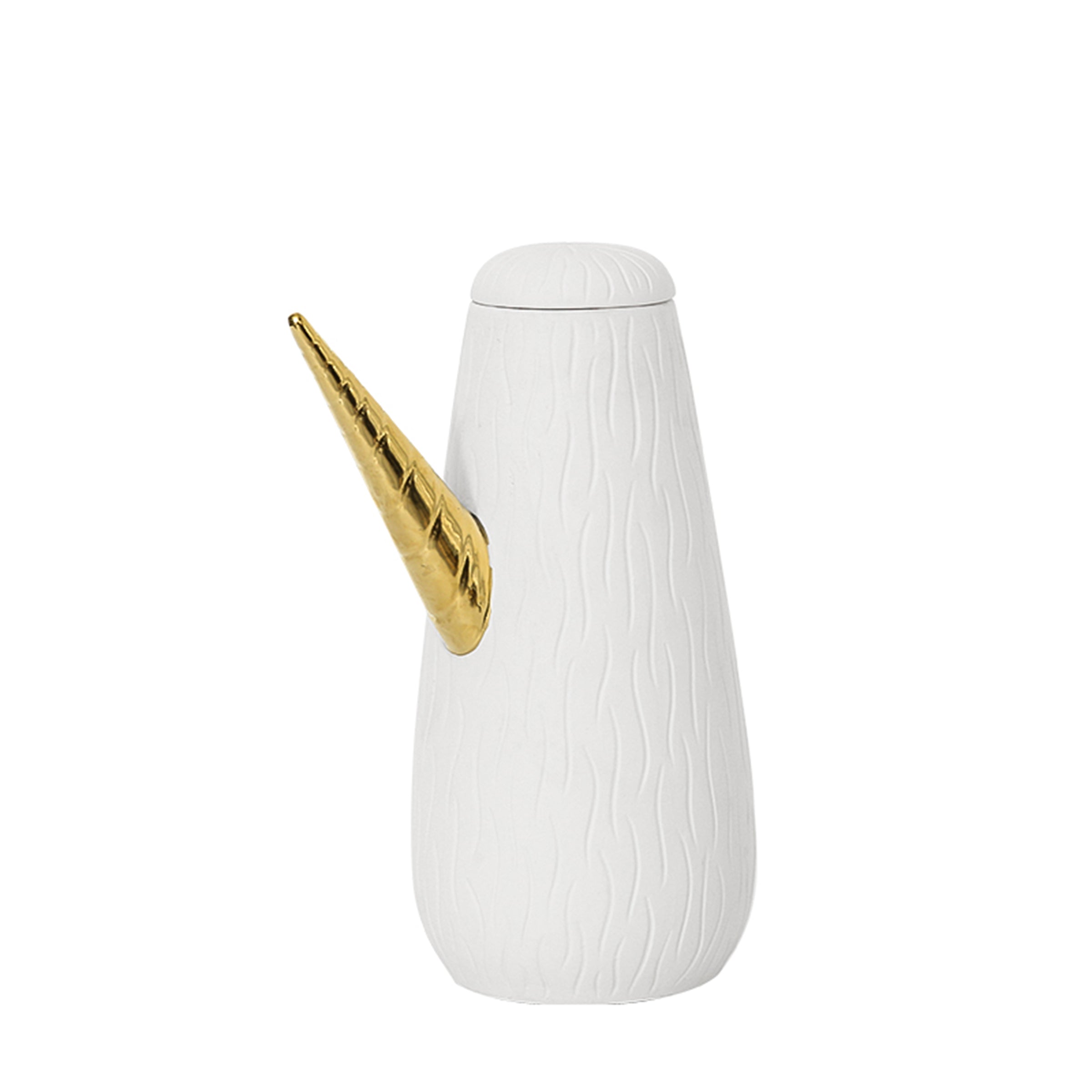 Long Mouth Decorative Pot White-A Fa-D21077A -  Vases | وعاء تزيين طويل الفم أبيض - ebarza Furniture UAE | Shop Modern Furniture in Abu Dhabi & Dubai - مفروشات ايبازرا في الامارات | تسوق اثاث عصري وديكورات مميزة في دبي وابوظبي