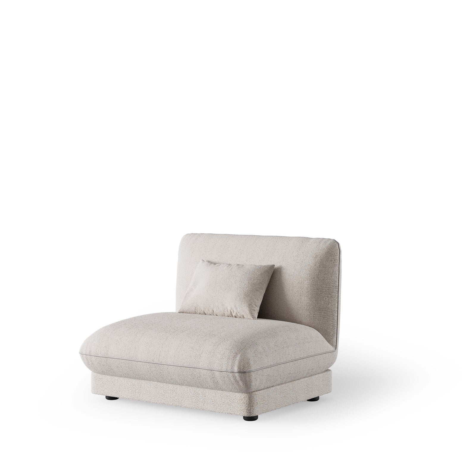 Loretta Single Module without Arm for Lortetta Sofa YOLRTA-SMNA-Beige -  Sofas - ebarza Furniture UAE | Shop Modern Furniture in Abu Dhabi & Dubai - مفروشات ايبازرا في الامارات | تسوق اثاث عصري وديكورات مميزة في دبي وابوظبي