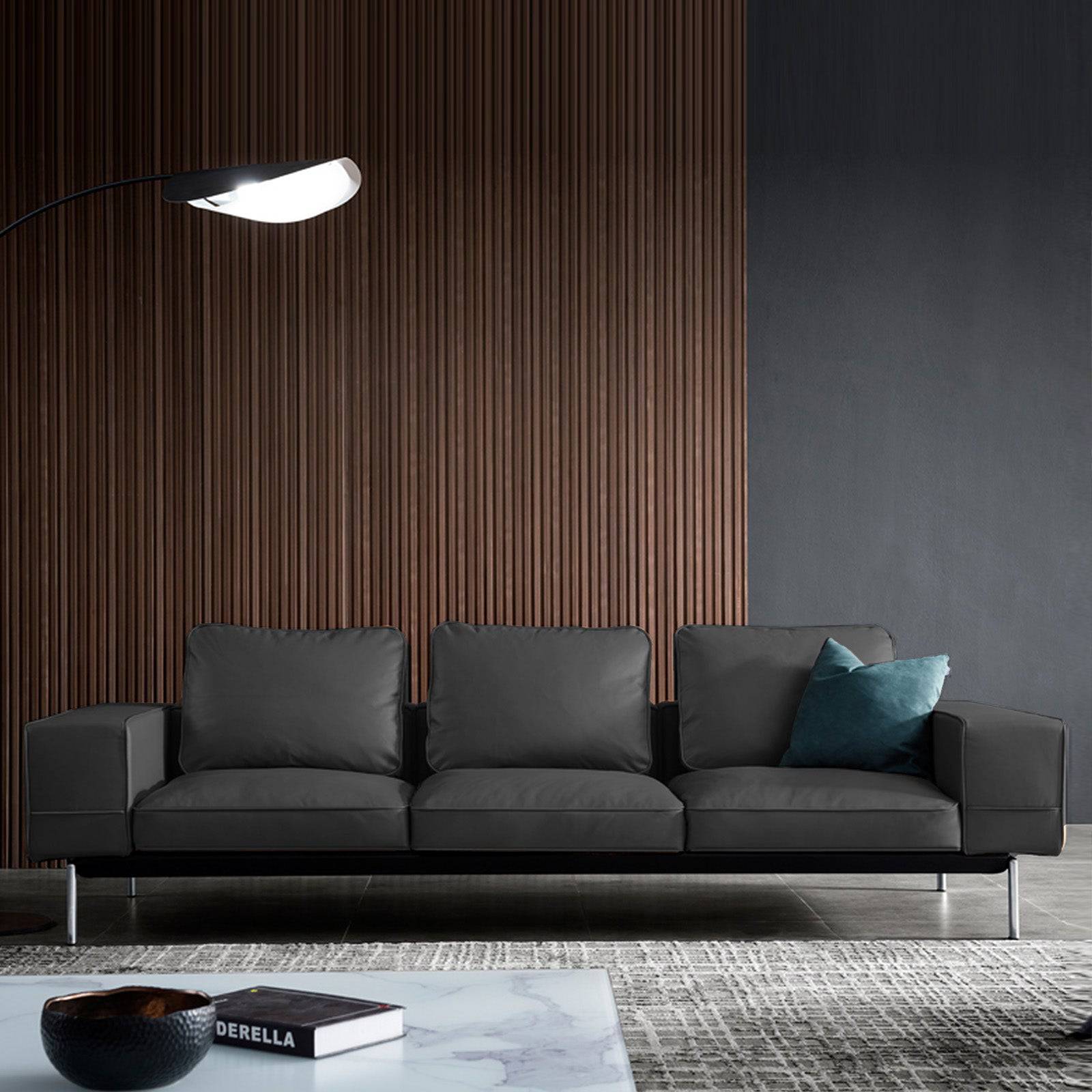 Lorraine Classic Sofa Sf019-3-Darkgrey -  Sofas | أريكة لورين كلاسيك - ebarza Furniture UAE | Shop Modern Furniture in Abu Dhabi & Dubai - مفروشات ايبازرا في الامارات | تسوق اثاث عصري وديكورات مميزة في دبي وابوظبي