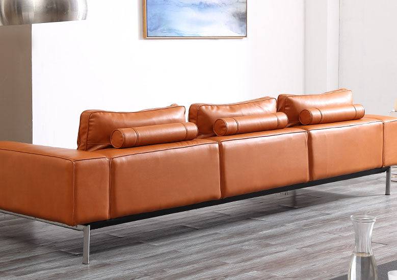 Lorraine Classic Sofa Sf019-3 / SF19-3 - Orange -  Sofas - ebarza Furniture UAE | Shop Modern Furniture in Abu Dhabi & Dubai - مفروشات ايبازرا في الامارات | تسوق اثاث عصري وديكورات مميزة في دبي وابوظبي