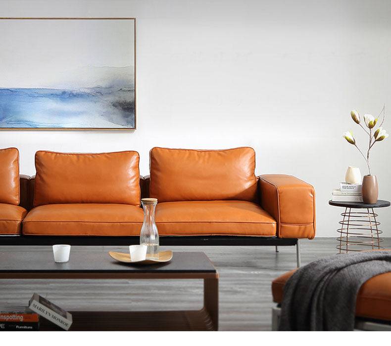 Lorraine Classic Sofa Sf019-3 / SF19-3 - Orange -  Sofas - ebarza Furniture UAE | Shop Modern Furniture in Abu Dhabi & Dubai - مفروشات ايبازرا في الامارات | تسوق اثاث عصري وديكورات مميزة في دبي وابوظبي