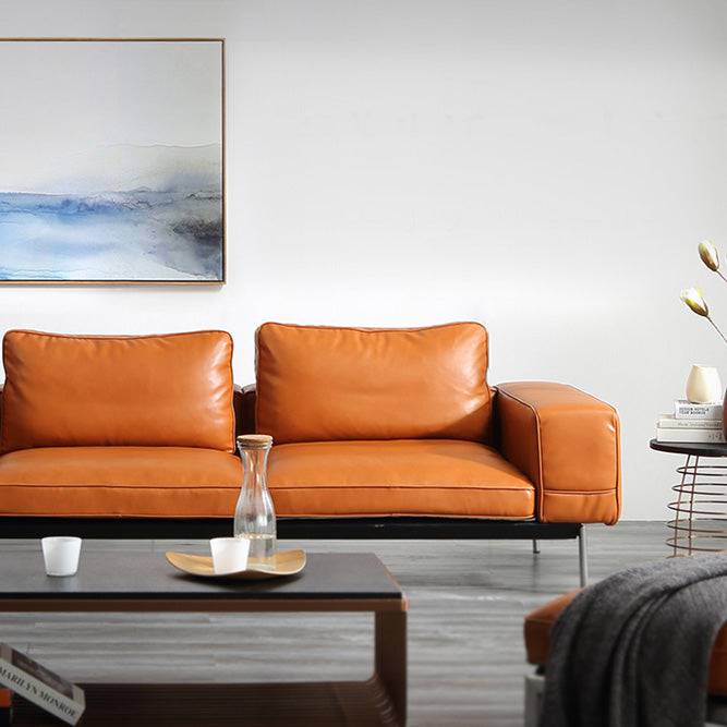 Lorraine Classic Sofa Sf019-3 / SF19-3 - Orange -  Sofas - ebarza Furniture UAE | Shop Modern Furniture in Abu Dhabi & Dubai - مفروشات ايبازرا في الامارات | تسوق اثاث عصري وديكورات مميزة في دبي وابوظبي