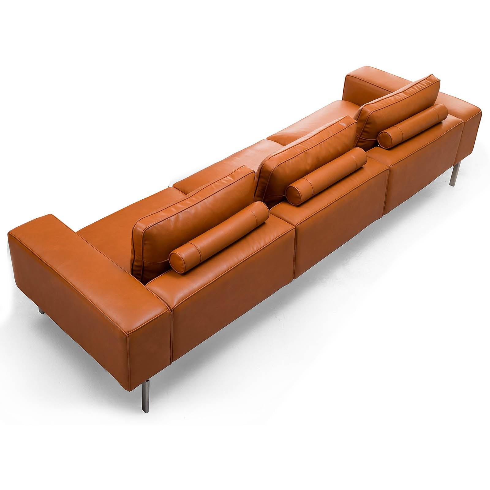 Lorraine Classic Sofa Sf019-3 / SF19-3 - Orange -  Sofas - ebarza Furniture UAE | Shop Modern Furniture in Abu Dhabi & Dubai - مفروشات ايبازرا في الامارات | تسوق اثاث عصري وديكورات مميزة في دبي وابوظبي