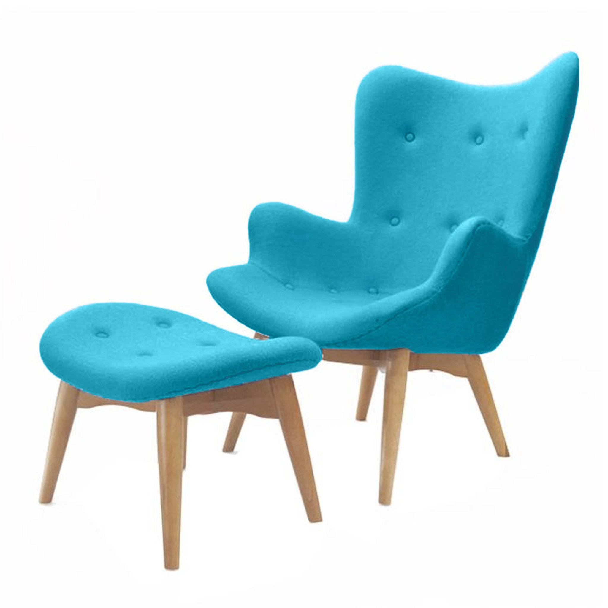 Lounge Chair And Ottoman Bp8125-Bl-Tr -  Lounge Chairs - ebarza Furniture UAE | Shop Modern Furniture in Abu Dhabi & Dubai - مفروشات ايبازرا في الامارات | تسوق اثاث عصري وديكورات مميزة في دبي وابوظبي