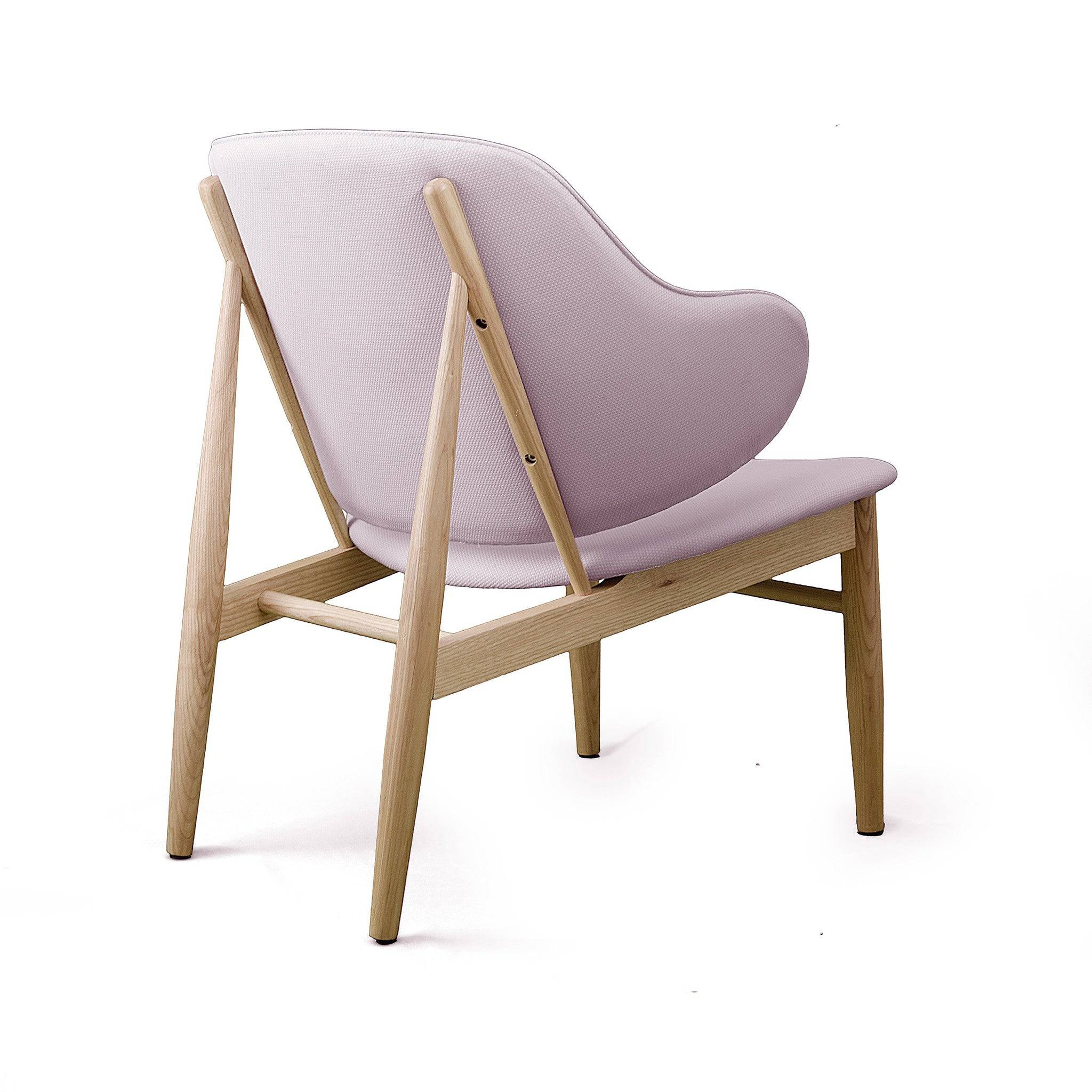 Lounge  Chair With Solid Ash Wood Base Bp8131-Pnk -  Lounge Chairs - ebarza Furniture UAE | Shop Modern Furniture in Abu Dhabi & Dubai - مفروشات ايبازرا في الامارات | تسوق اثاث عصري وديكورات مميزة في دبي وابوظبي