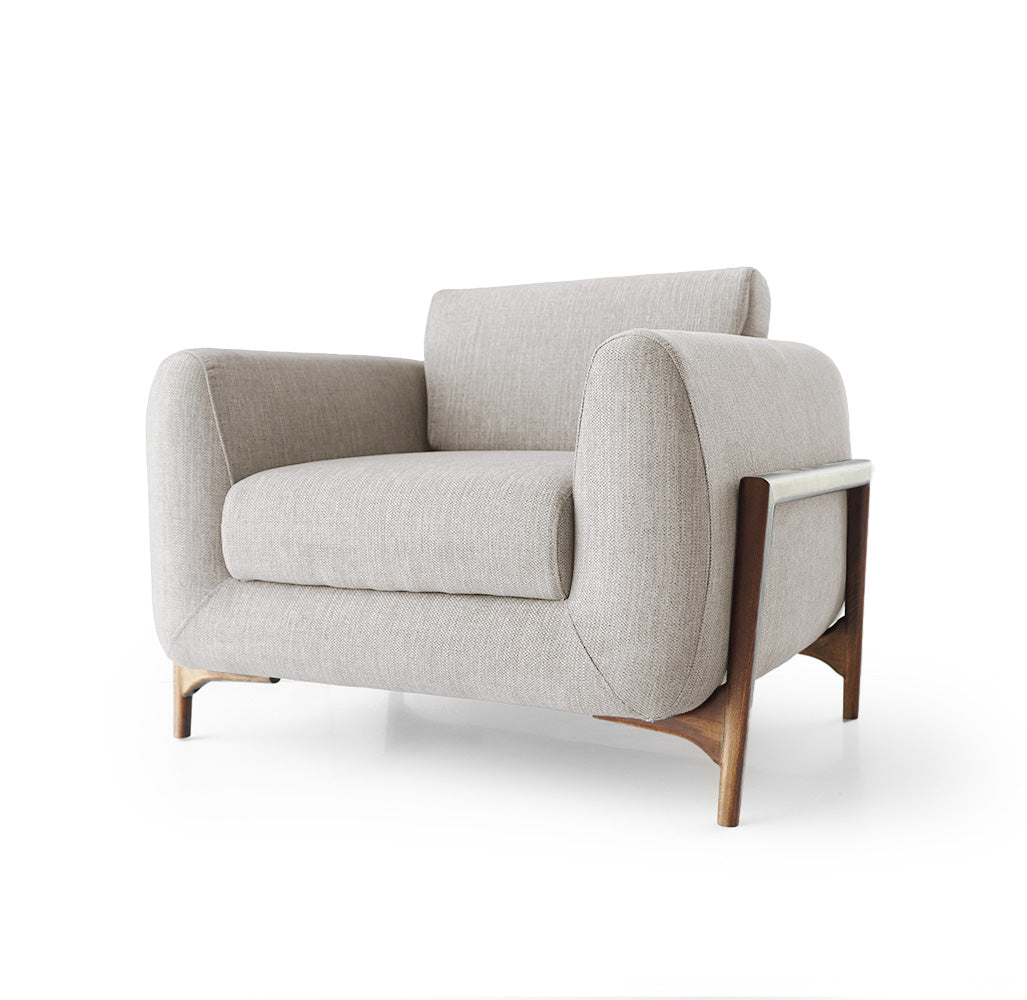 Lucca Kristal Lounge Beige Chair Krstl-Lucarc-Beige -  Lounge Chairs - ebarza Furniture UAE | Shop Modern Furniture in Abu Dhabi & Dubai - مفروشات ايبازرا في الامارات | تسوق اثاث عصري وديكورات مميزة في دبي وابوظبي