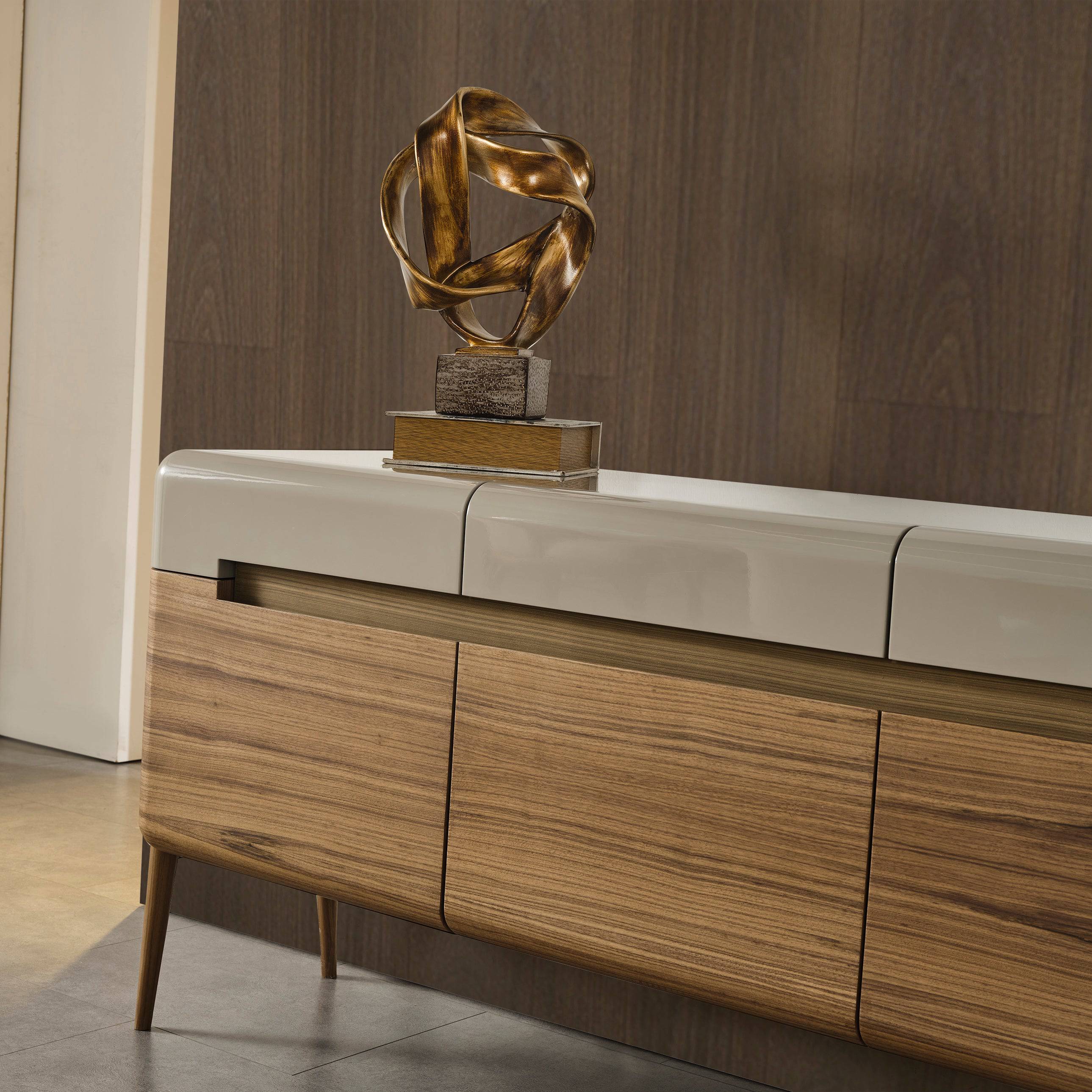 Lucca Kristal Sideboard And Mirror Krstl-Lucasb -  Sideboards | خزانة جانبية ومرآة لوكا كريستال - ebarza Furniture UAE | Shop Modern Furniture in Abu Dhabi & Dubai - مفروشات ايبازرا في الامارات | تسوق اثاث عصري وديكورات مميزة في دبي وابوظبي