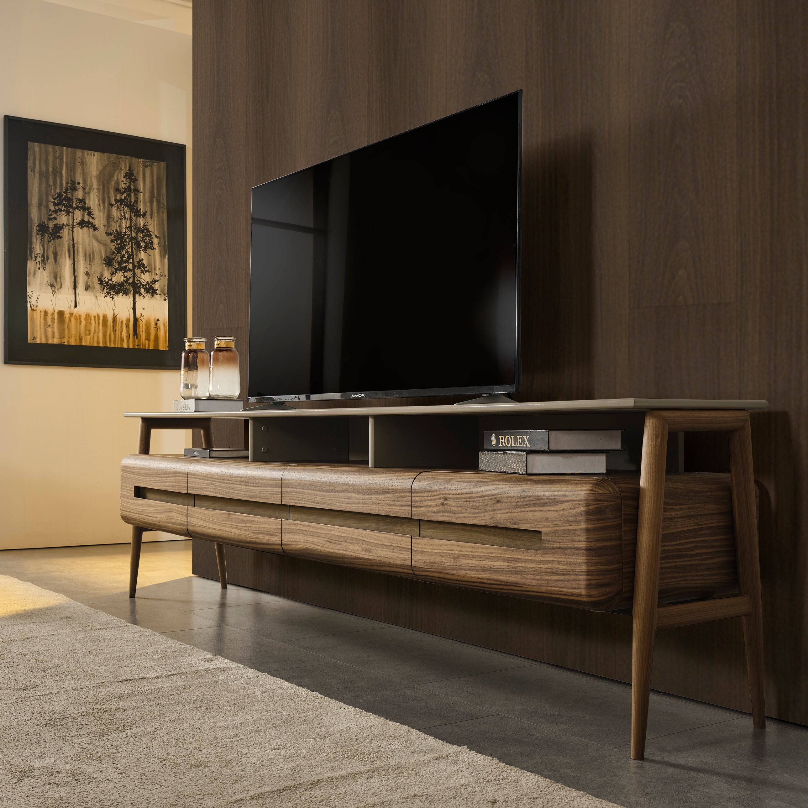 Lucca Kristal Tv Unit Krstl-Lucatvu -  TV Units | طاولة تلفاز لوكا كريستال - ebarza Furniture UAE | Shop Modern Furniture in Abu Dhabi & Dubai - مفروشات ايبازرا في الامارات | تسوق اثاث عصري وديكورات مميزة في دبي وابوظبي