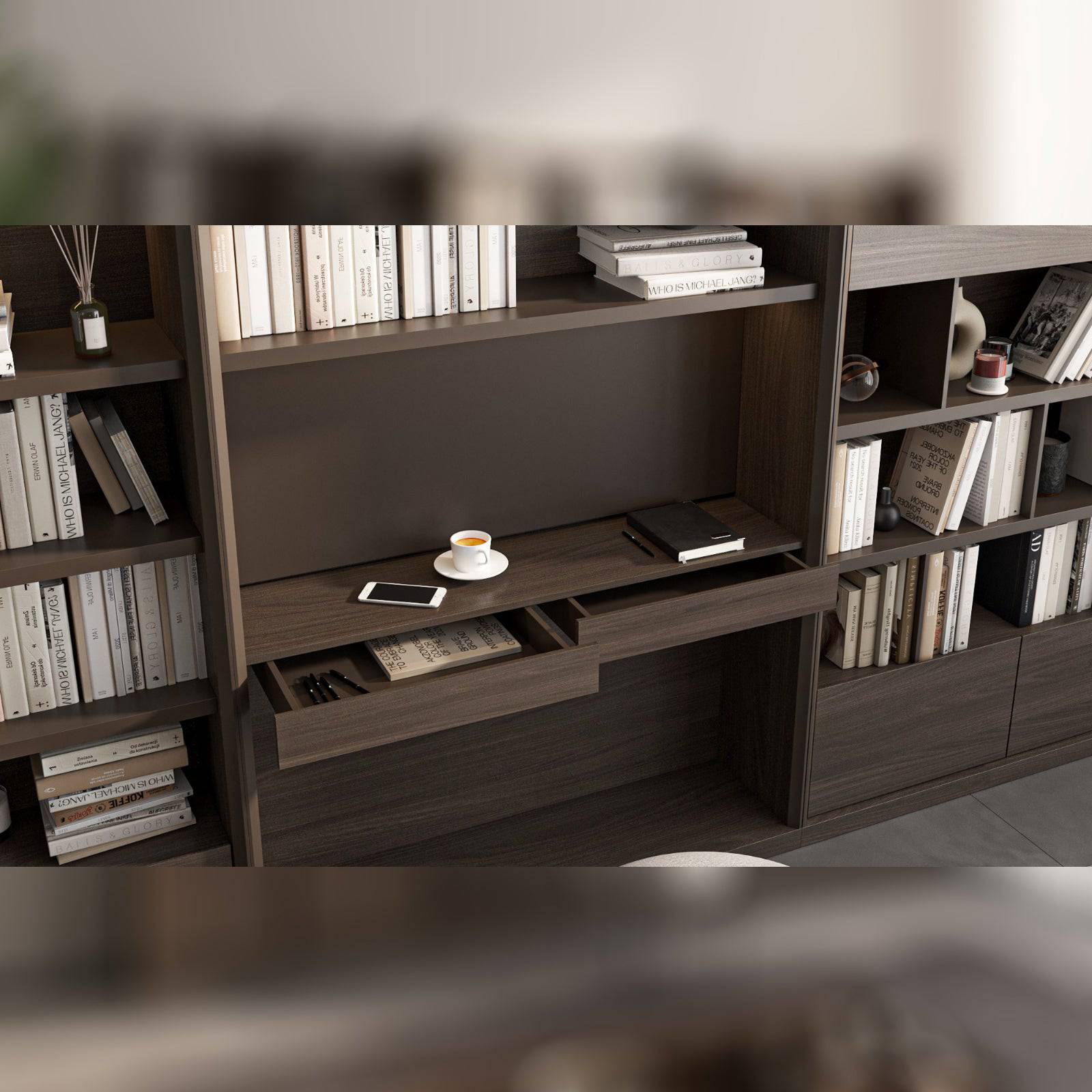 Luis Wall Unit Desk Module Luis-Desk -  TV Units | خزانه حائط مع مكتب من لويس - ebarza Furniture UAE | Shop Modern Furniture in Abu Dhabi & Dubai - مفروشات ايبازرا في الامارات | تسوق اثاث عصري وديكورات مميزة في دبي وابوظبي