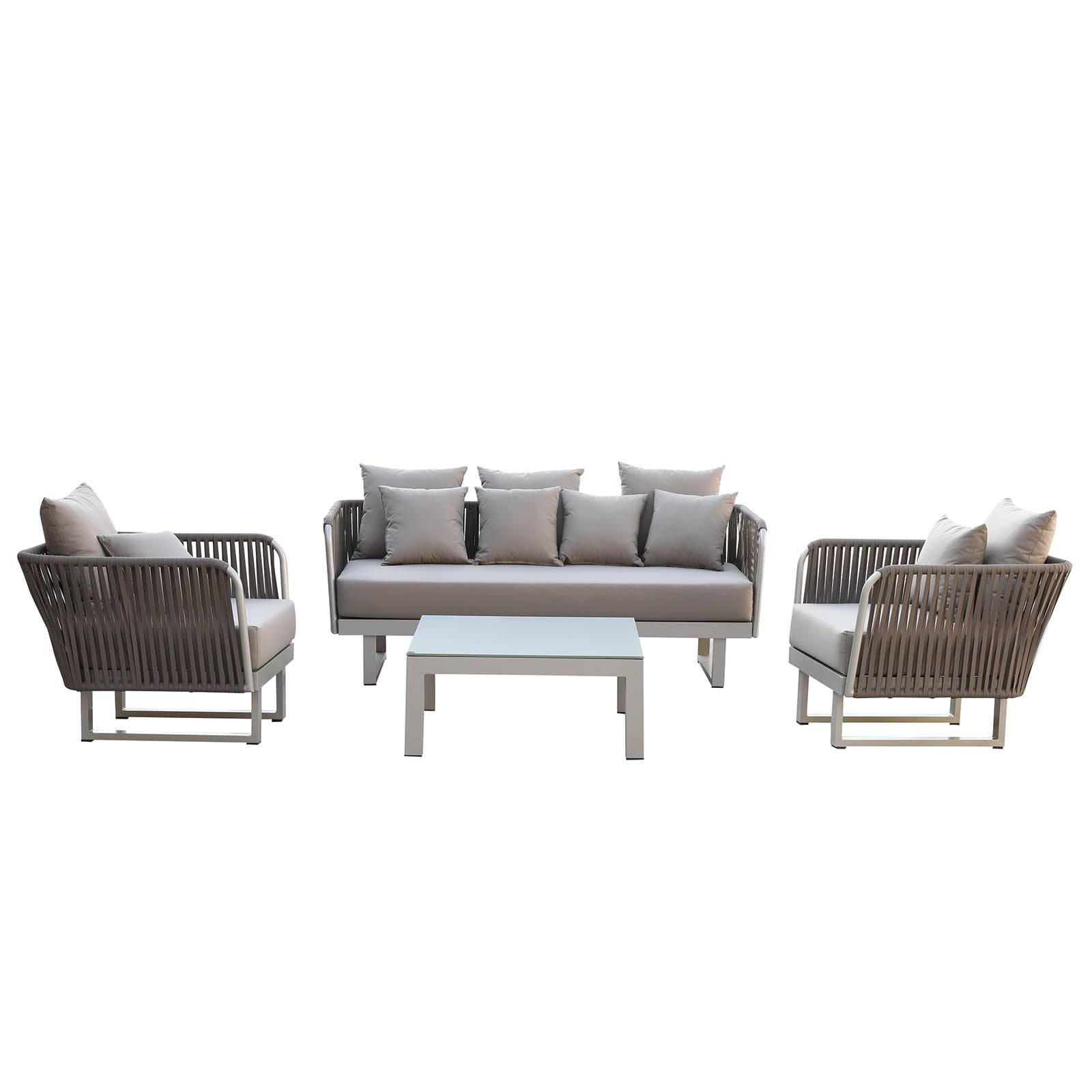 Lyon 3 Seater Outdoor Sofa 20810901 -  Outdoor Sofas | أريكة خارجية بثلاث مقاعد من ليون - ebarza Furniture UAE | Shop Modern Furniture in Abu Dhabi & Dubai - مفروشات ايبازرا في الامارات | تسوق اثاث عصري وديكورات مميزة في دبي وابوظبي