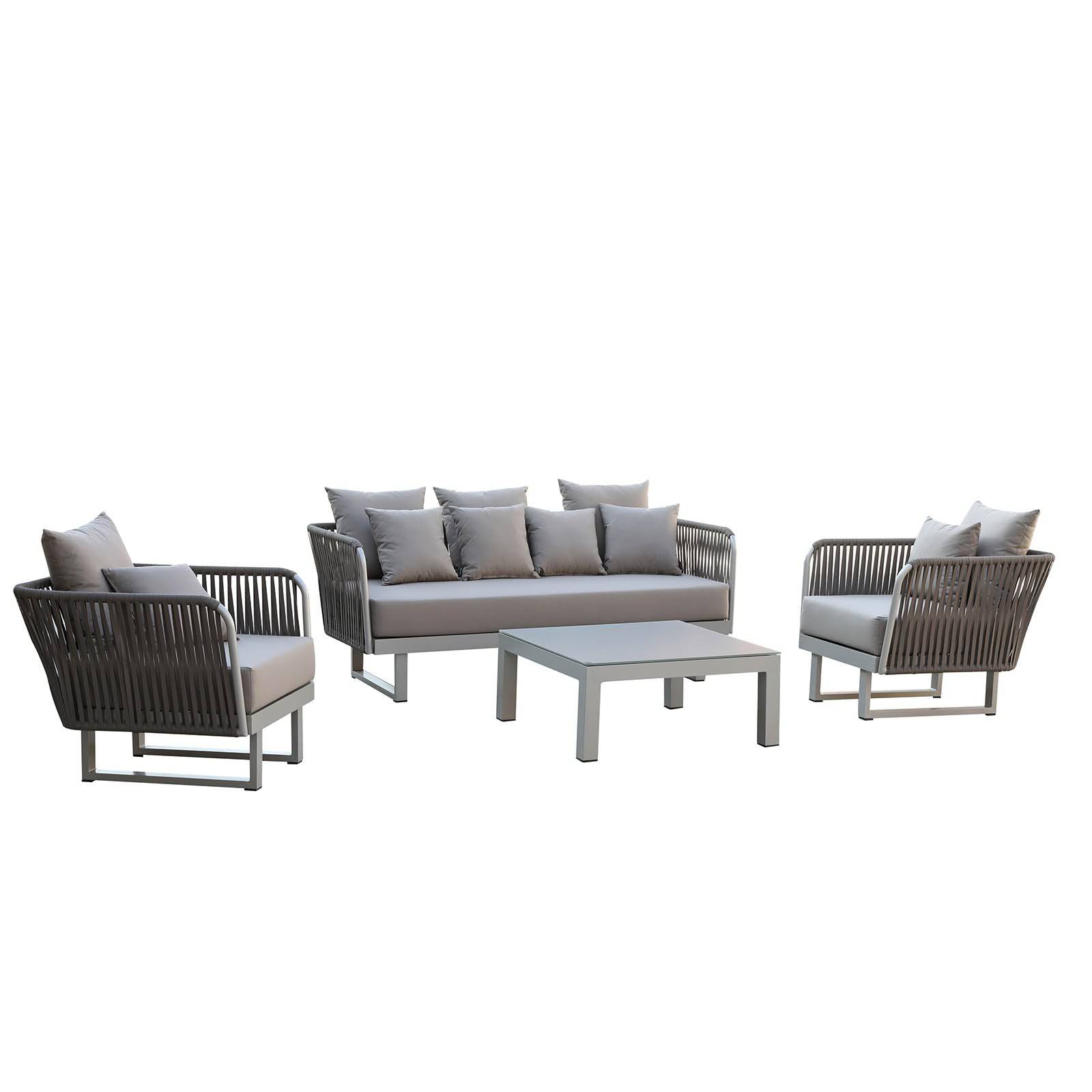 Lyon 3 Seater Outdoor Sofa 20810901 -  Outdoor Sofas | أريكة خارجية بثلاث مقاعد من ليون - ebarza Furniture UAE | Shop Modern Furniture in Abu Dhabi & Dubai - مفروشات ايبازرا في الامارات | تسوق اثاث عصري وديكورات مميزة في دبي وابوظبي