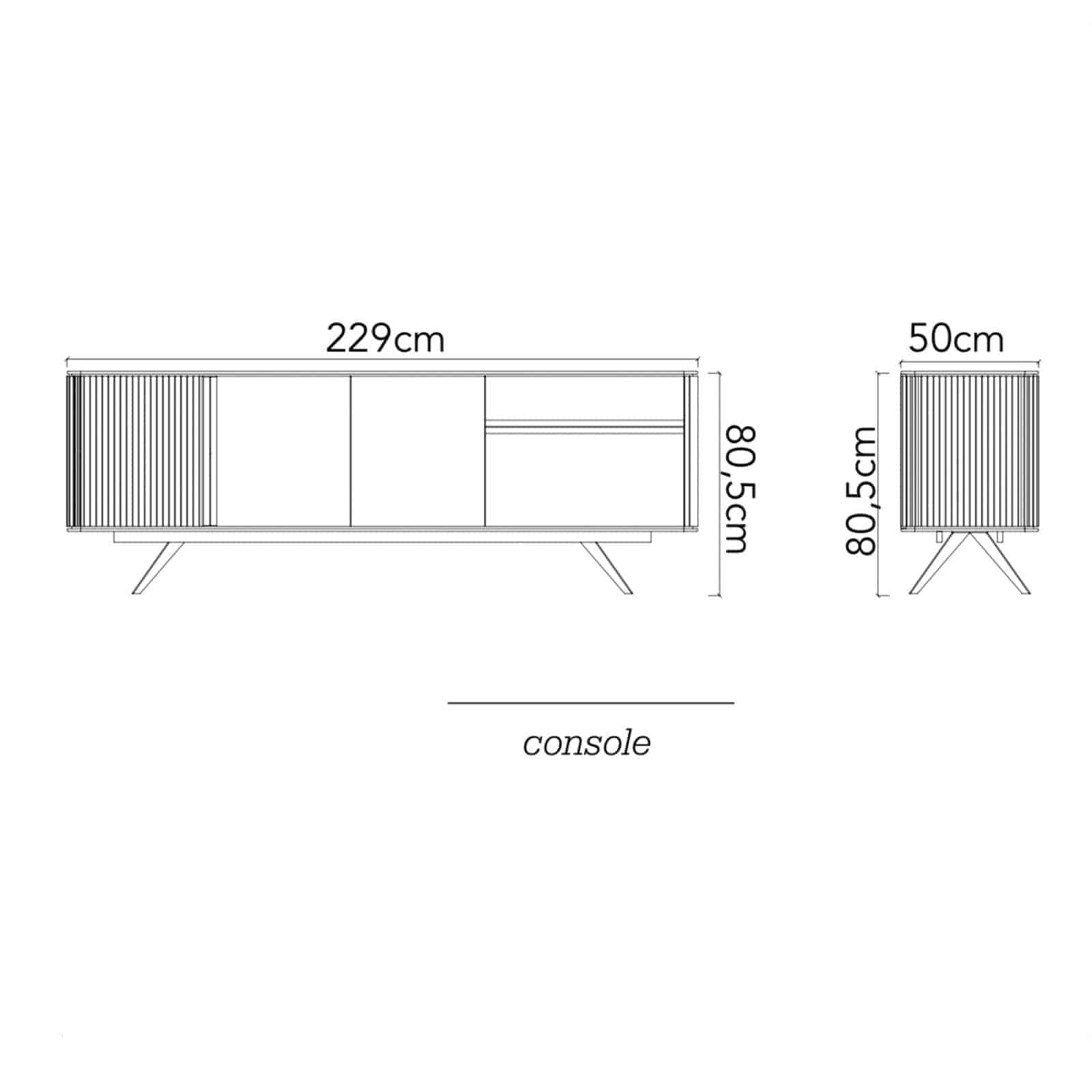 Malena Side Board Mal006 -  Sideboards - ebarza Furniture UAE | Shop Modern Furniture in Abu Dhabi & Dubai - مفروشات ايبازرا في الامارات | تسوق اثاث عصري وديكورات مميزة في دبي وابوظبي