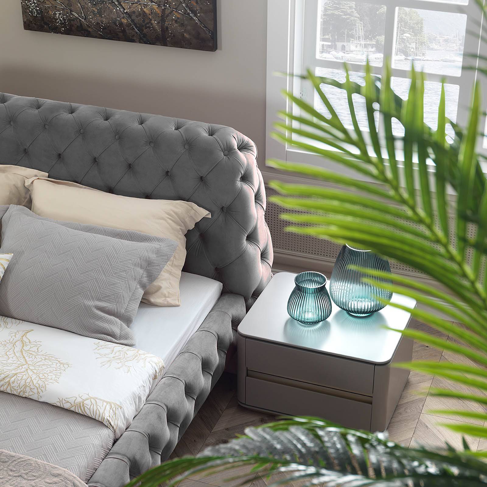 Malena Single Bed Malenasingle004-Grey -  Bedsteads | سرير مفرد مالينا - ebarza Furniture UAE | Shop Modern Furniture in Abu Dhabi & Dubai - مفروشات ايبازرا في الامارات | تسوق اثاث عصري وديكورات مميزة في دبي وابوظبي