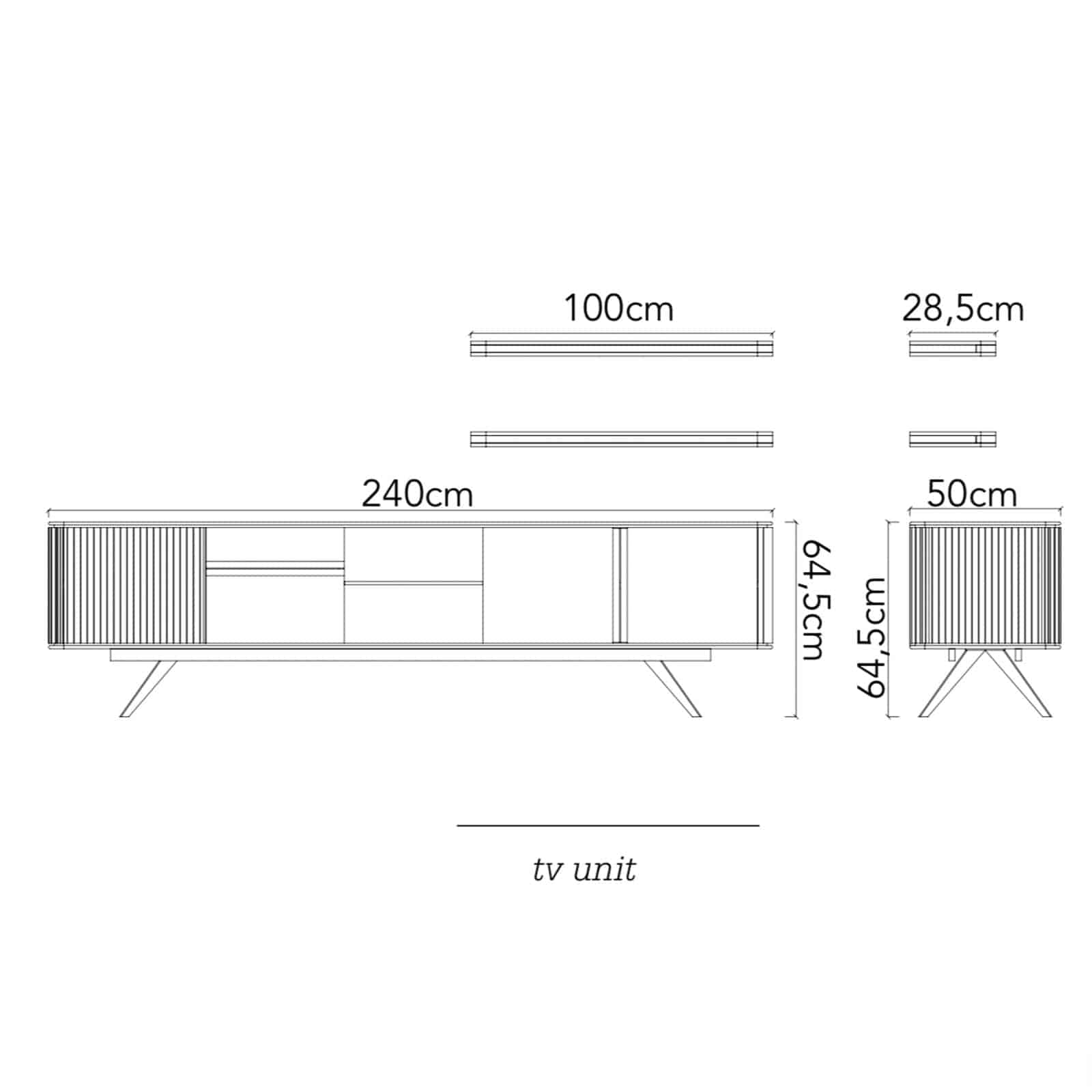 Malena Tv Unit Mal005 -  TV Units - ebarza Furniture UAE | Shop Modern Furniture in Abu Dhabi & Dubai - مفروشات ايبازرا في الامارات | تسوق اثاث عصري وديكورات مميزة في دبي وابوظبي