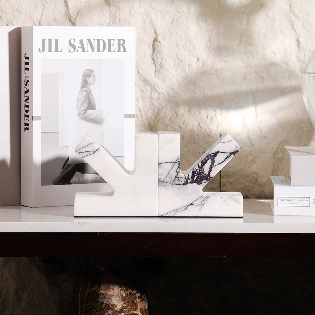 Marble Bookend - KH3333 -  Home Decor Figurines - ebarza Furniture UAE | Shop Modern Furniture in Abu Dhabi & Dubai - مفروشات ايبازرا في الامارات | تسوق اثاث عصري وديكورات مميزة في دبي وابوظبي