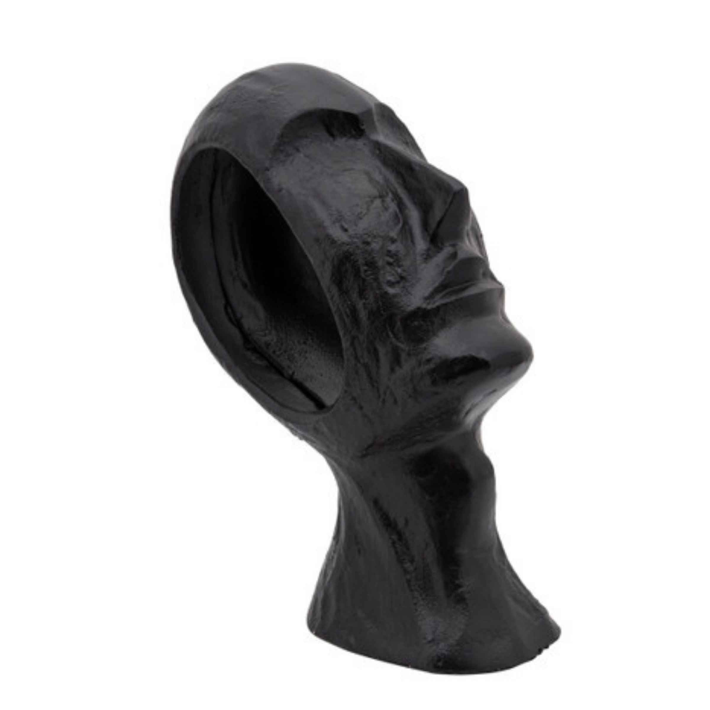 Metal Face Décor - Black  15657-01 -  Home Decor Figurines | ديكور وجه معدني - أسود - ebarza Furniture UAE | Shop Modern Furniture in Abu Dhabi & Dubai - مفروشات ايبازرا في الامارات | تسوق اثاث عصري وديكورات مميزة في دبي وابوظبي