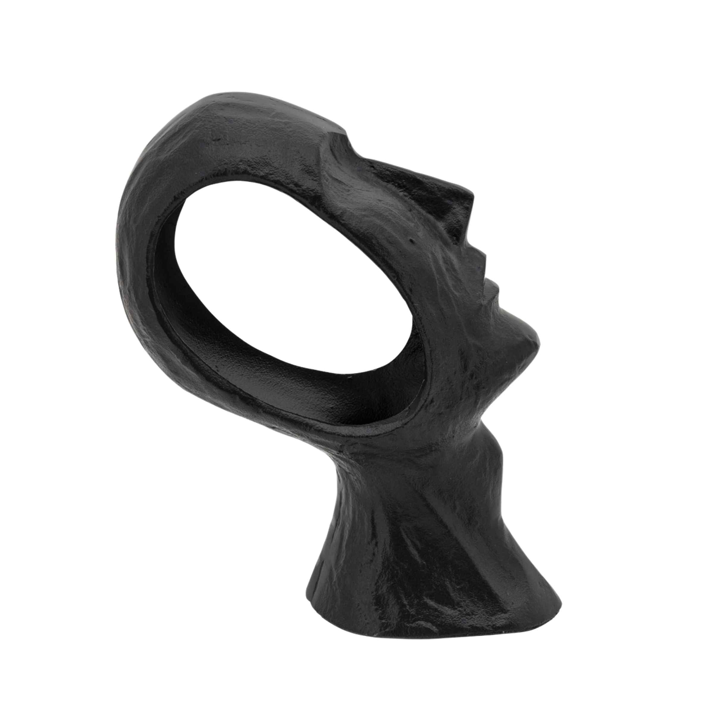 Metal Face Décor - Black  15657-01 -  Home Decor Figurines | ديكور وجه معدني - أسود - ebarza Furniture UAE | Shop Modern Furniture in Abu Dhabi & Dubai - مفروشات ايبازرا في الامارات | تسوق اثاث عصري وديكورات مميزة في دبي وابوظبي