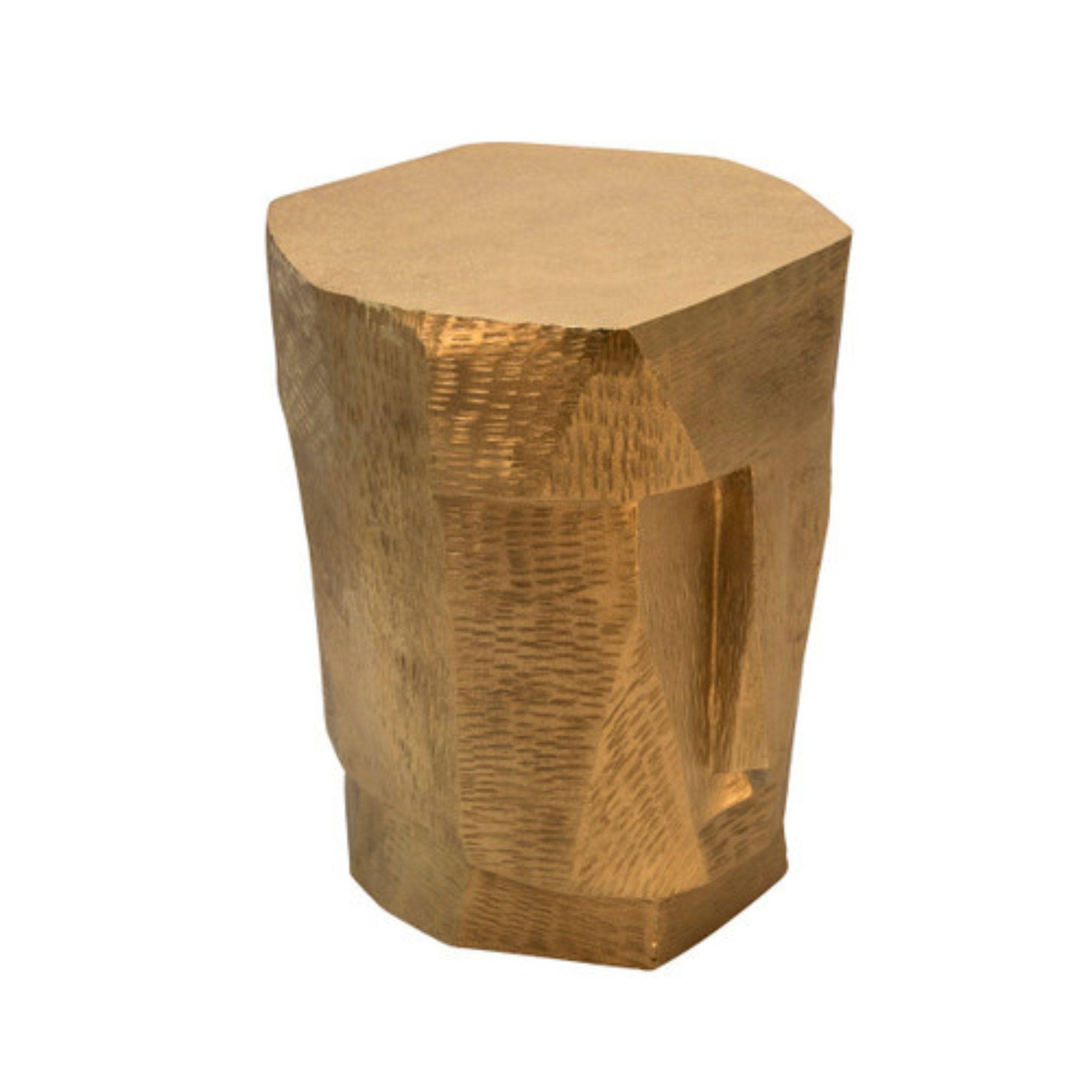 Metal Face Stool, Gold 15556-02 -  Poufs | كرسي معدني للوجه ، ذهبي - ebarza Furniture UAE | Shop Modern Furniture in Abu Dhabi & Dubai - مفروشات ايبازرا في الامارات | تسوق اثاث عصري وديكورات مميزة في دبي وابوظبي