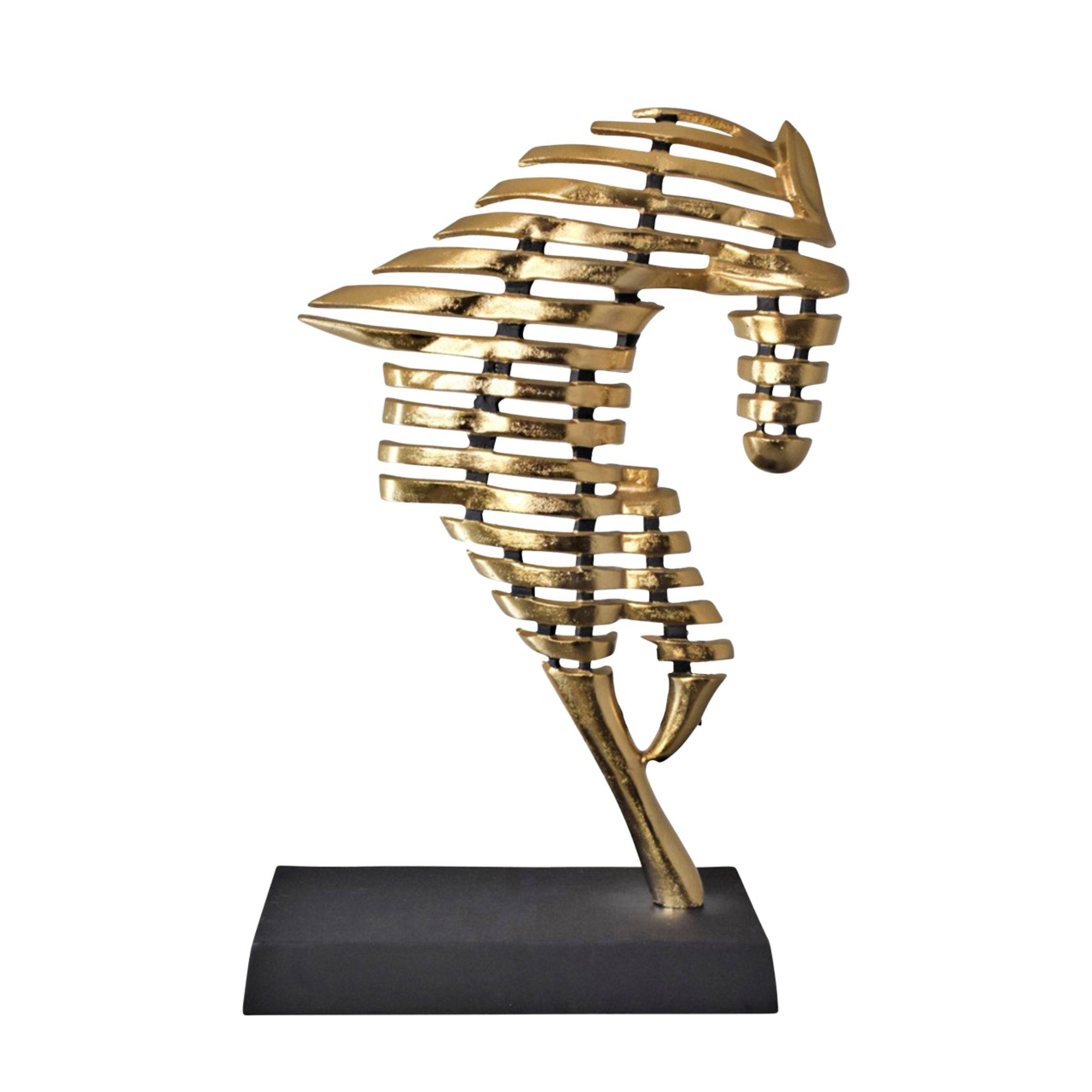 Metal Horse Metal Décor 63 Cm - Gold 15257 -  Home Decor Figurines | ديكور معدنى حصان 63 سم - ذهبى - ebarza Furniture UAE | Shop Modern Furniture in Abu Dhabi & Dubai - مفروشات ايبازرا في الامارات | تسوق اثاث عصري وديكورات مميزة في دبي وابوظبي