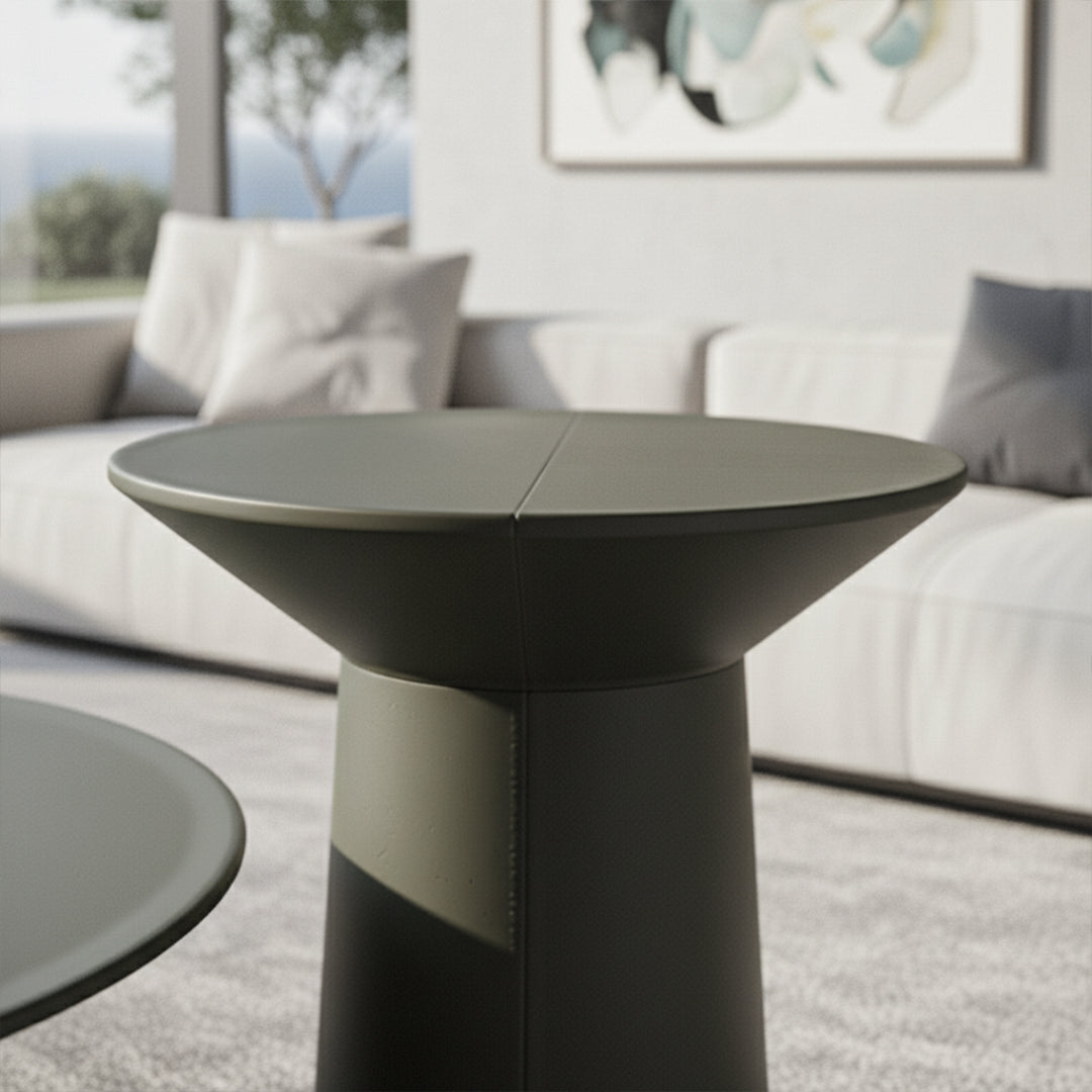 Microfiber Hard Leather Side Table SCT-258 -  Side Tables - ebarza Furniture UAE | Shop Modern Furniture in Abu Dhabi & Dubai - مفروشات ايبازرا في الامارات | تسوق اثاث عصري وديكورات مميزة في دبي وابوظبي