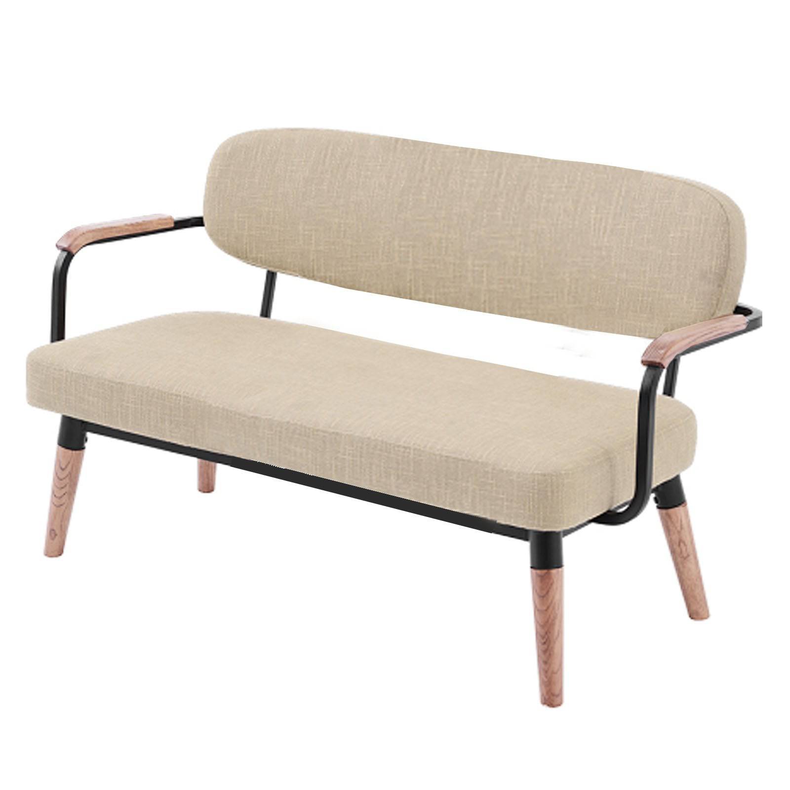 Mid Century 2 Seater Love Chair Sf-085R-Nbeige -  Lounge Chairs - ebarza Furniture UAE | Shop Modern Furniture in Abu Dhabi & Dubai - مفروشات ايبازرا في الامارات | تسوق اثاث عصري وديكورات مميزة في دبي وابوظبي