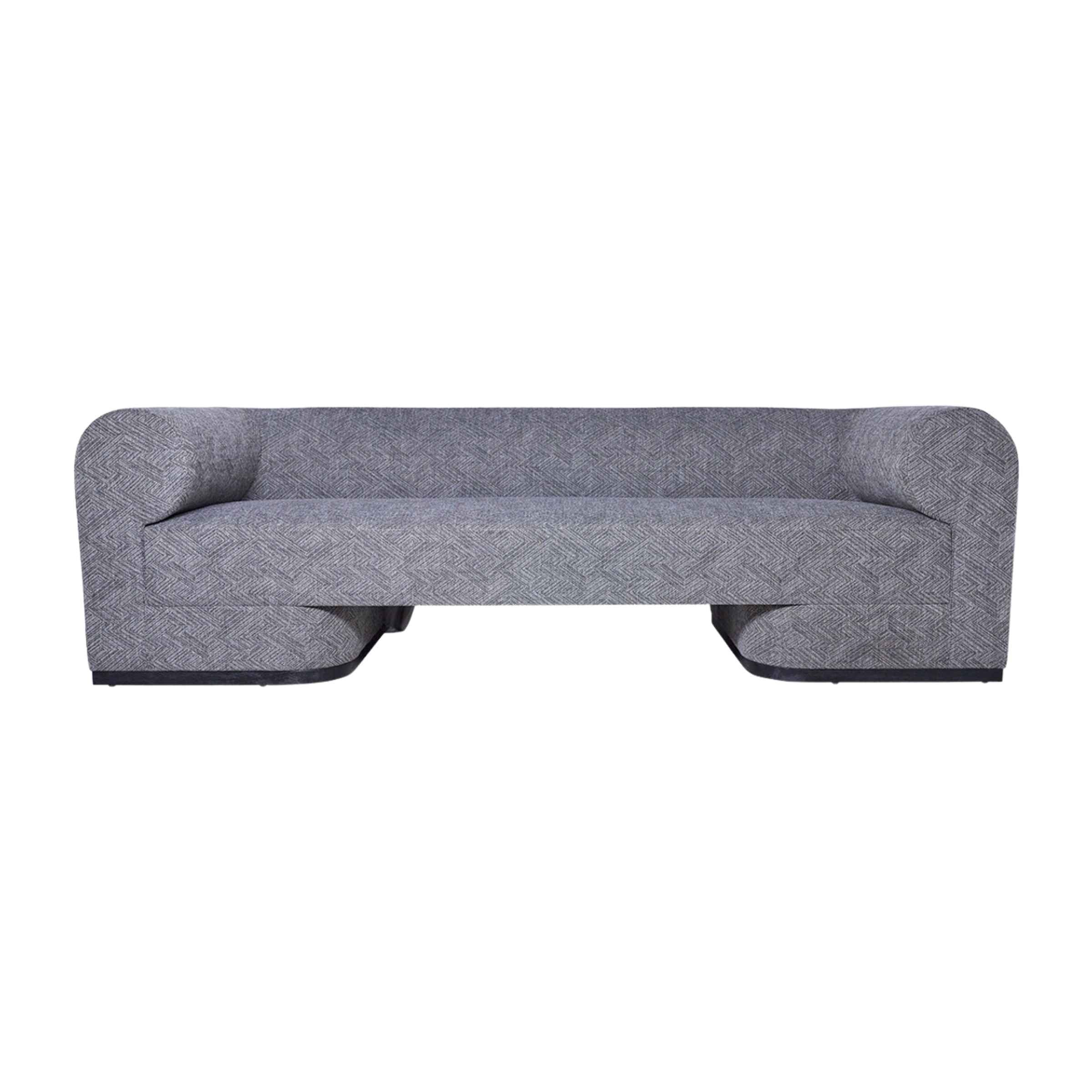 Modern Sofa With Black Oak Base - Gray 17045-03 -  Sofas | صوفا عصرية بقاعدة بلوط اسود - رمادي - ebarza Furniture UAE | Shop Modern Furniture in Abu Dhabi & Dubai - مفروشات ايبازرا في الامارات | تسوق اثاث عصري وديكورات مميزة في دبي وابوظبي