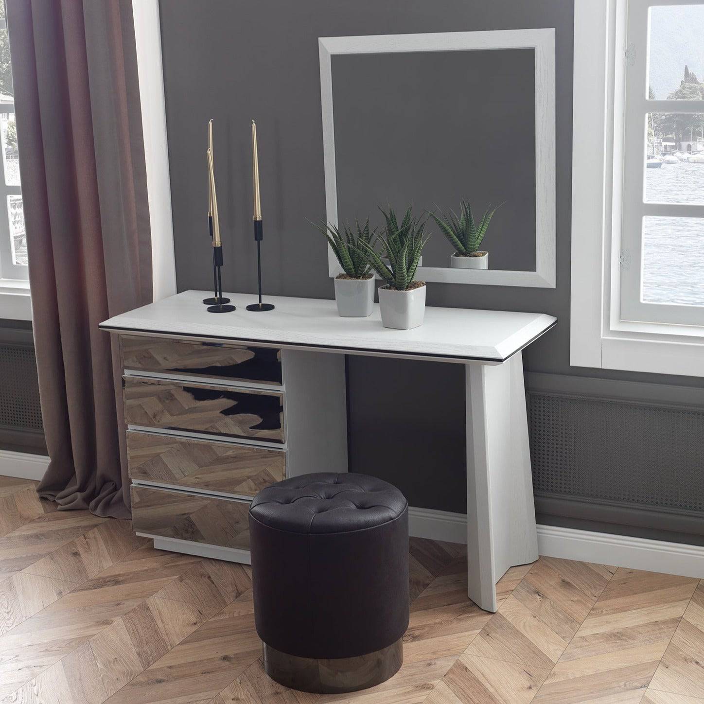 Mona White Bedstead Monawhite-Bed -  Bedsteads - ebarza Furniture UAE | Shop Modern Furniture in Abu Dhabi & Dubai - مفروشات ايبازرا في الامارات | تسوق اثاث عصري وديكورات مميزة في دبي وابوظبي