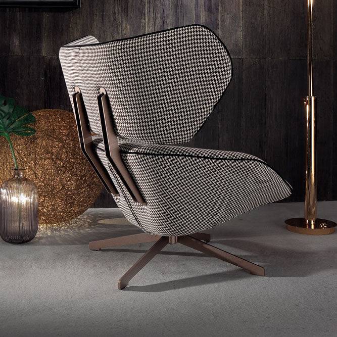 Monaco Swivel Lounge Chair  Lc016-BL -  Lounge Chairs - ebarza Furniture UAE | Shop Modern Furniture in Abu Dhabi & Dubai - مفروشات ايبازرا في الامارات | تسوق اثاث عصري وديكورات مميزة في دبي وابوظبي