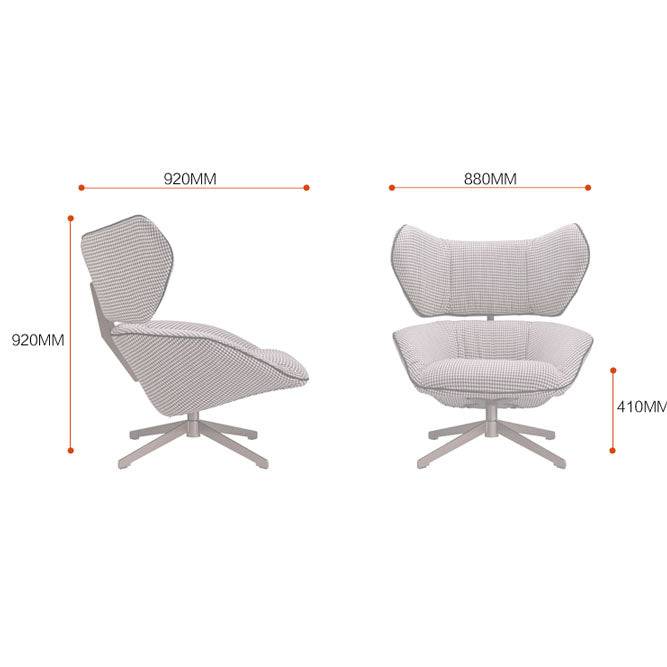 Monaco Swivel Lounge Chair  Lc016-BL -  Lounge Chairs - ebarza Furniture UAE | Shop Modern Furniture in Abu Dhabi & Dubai - مفروشات ايبازرا في الامارات | تسوق اثاث عصري وديكورات مميزة في دبي وابوظبي