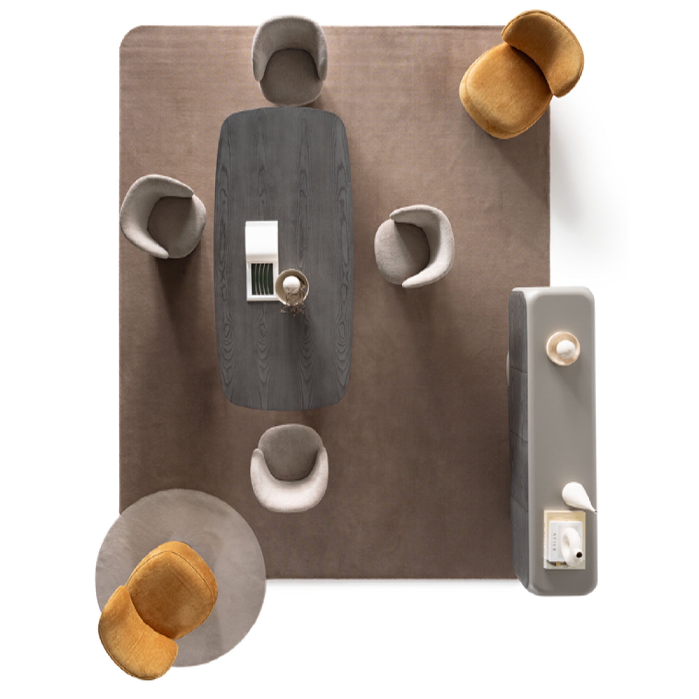 MOON Dining Table SAR-DT12 -  Dining Tables - ebarza Furniture UAE | Shop Modern Furniture in Abu Dhabi & Dubai - مفروشات ايبازرا في الامارات | تسوق اثاث عصري وديكورات مميزة في دبي وابوظبي