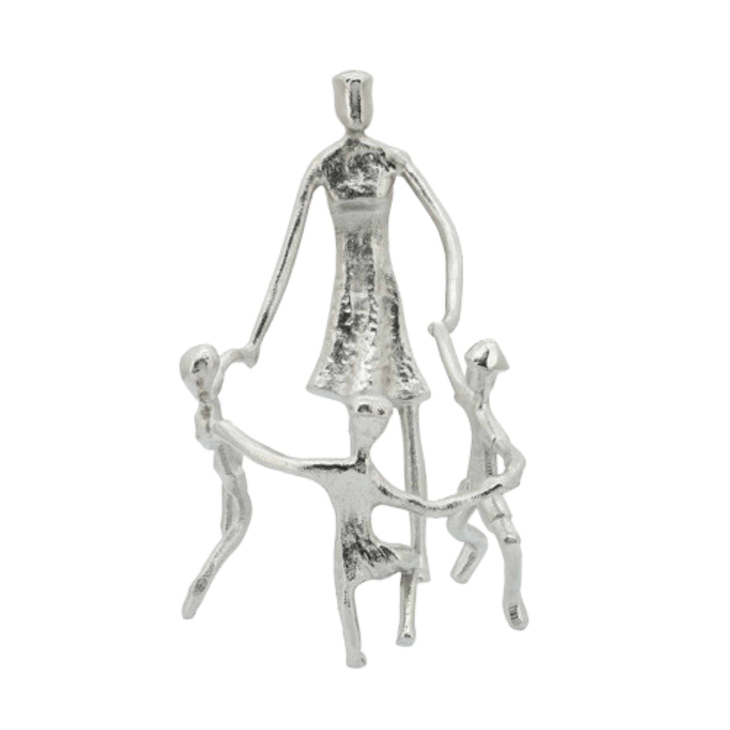 Mother And Kids Metal Sculpture 27 Cm 16181-01 -  Home Decor Figurines | النحت المعدني للأم والأطفال 27 سم - ebarza Furniture UAE | Shop Modern Furniture in Abu Dhabi & Dubai - مفروشات ايبازرا في الامارات | تسوق اثاث عصري وديكورات مميزة في دبي وابوظبي