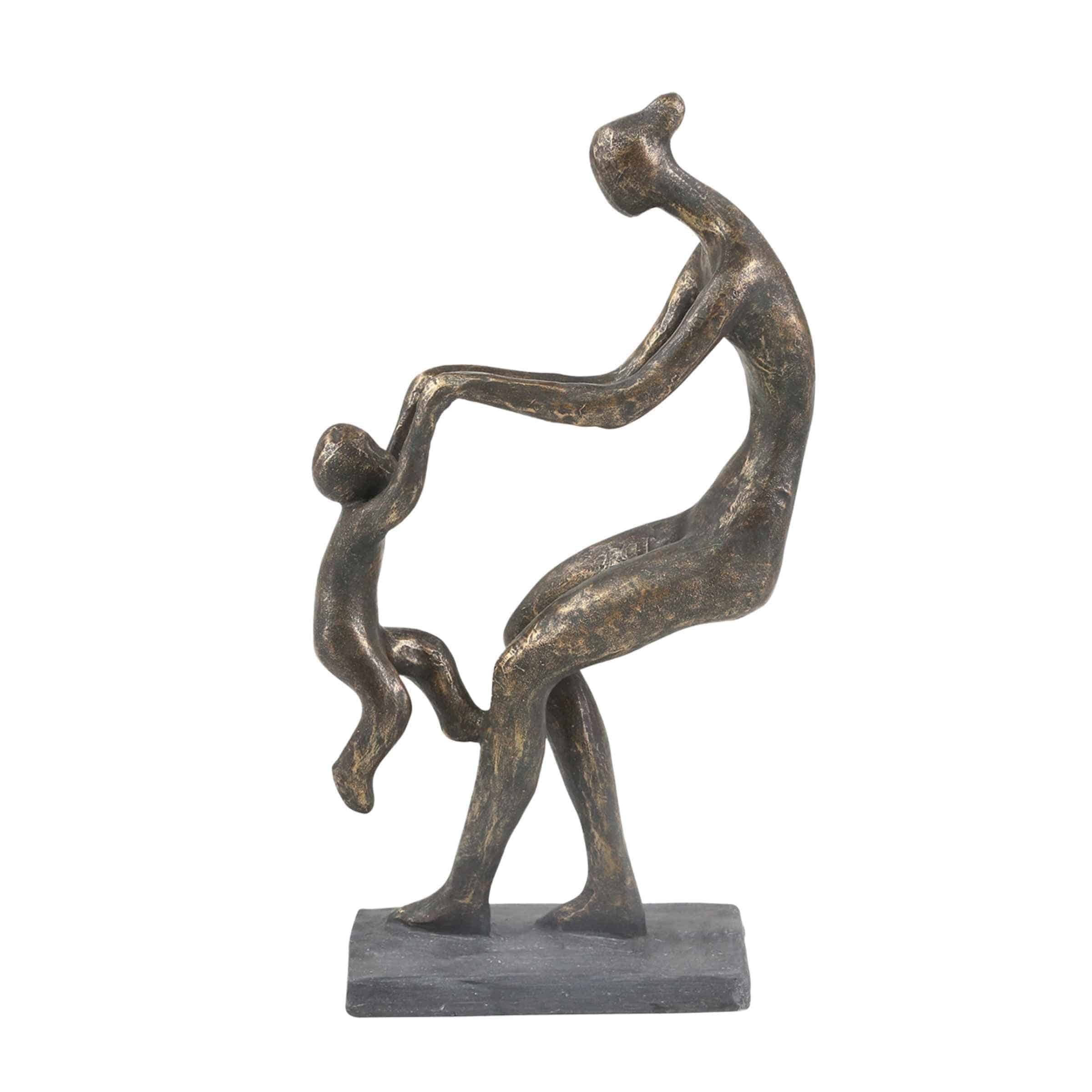 Mother & Child Polyresin Sculpture 30 Cm 14386 -  Home Decor Figurines | للأم والطفل تمثال بوليريسين 30 سم - ebarza Furniture UAE | Shop Modern Furniture in Abu Dhabi & Dubai - مفروشات ايبازرا في الامارات | تسوق اثاث عصري وديكورات مميزة في دبي وابوظبي