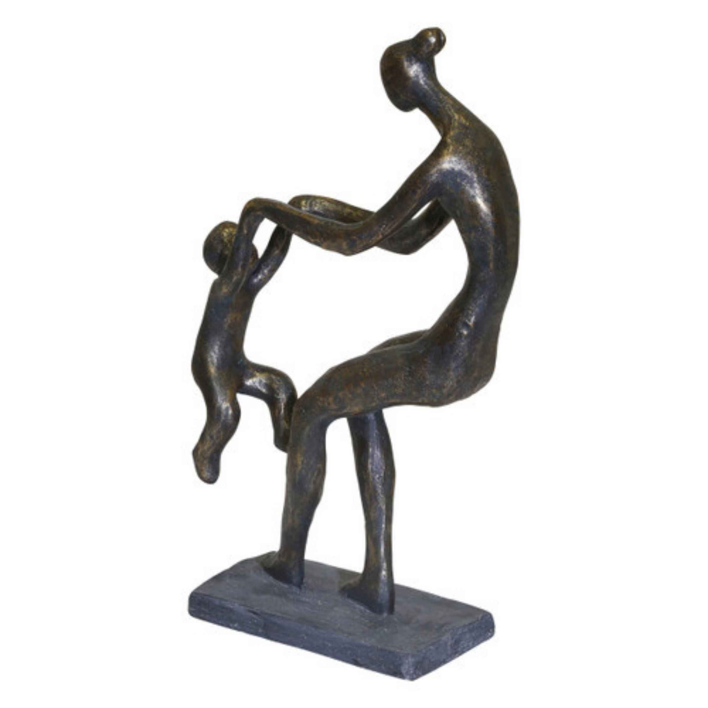 Mother & Child Polyresin Sculpture 30 Cm 14386 -  Home Decor Figurines | للأم والطفل تمثال بوليريسين 30 سم - ebarza Furniture UAE | Shop Modern Furniture in Abu Dhabi & Dubai - مفروشات ايبازرا في الامارات | تسوق اثاث عصري وديكورات مميزة في دبي وابوظبي